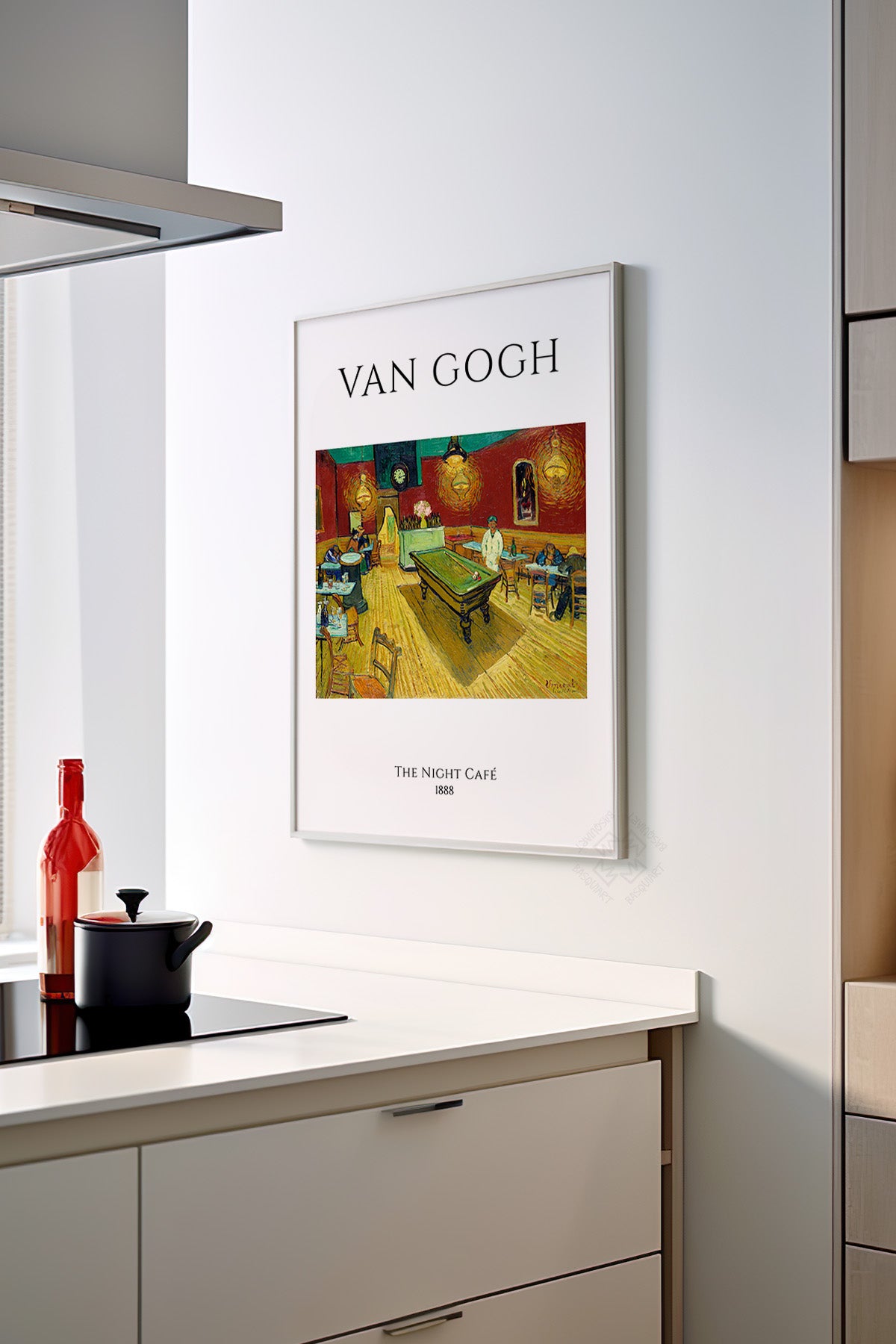 Vincent Van Gogh Serisi Beyaz Çerçeveli Poster, Tablo Duvar Dekoru No:14