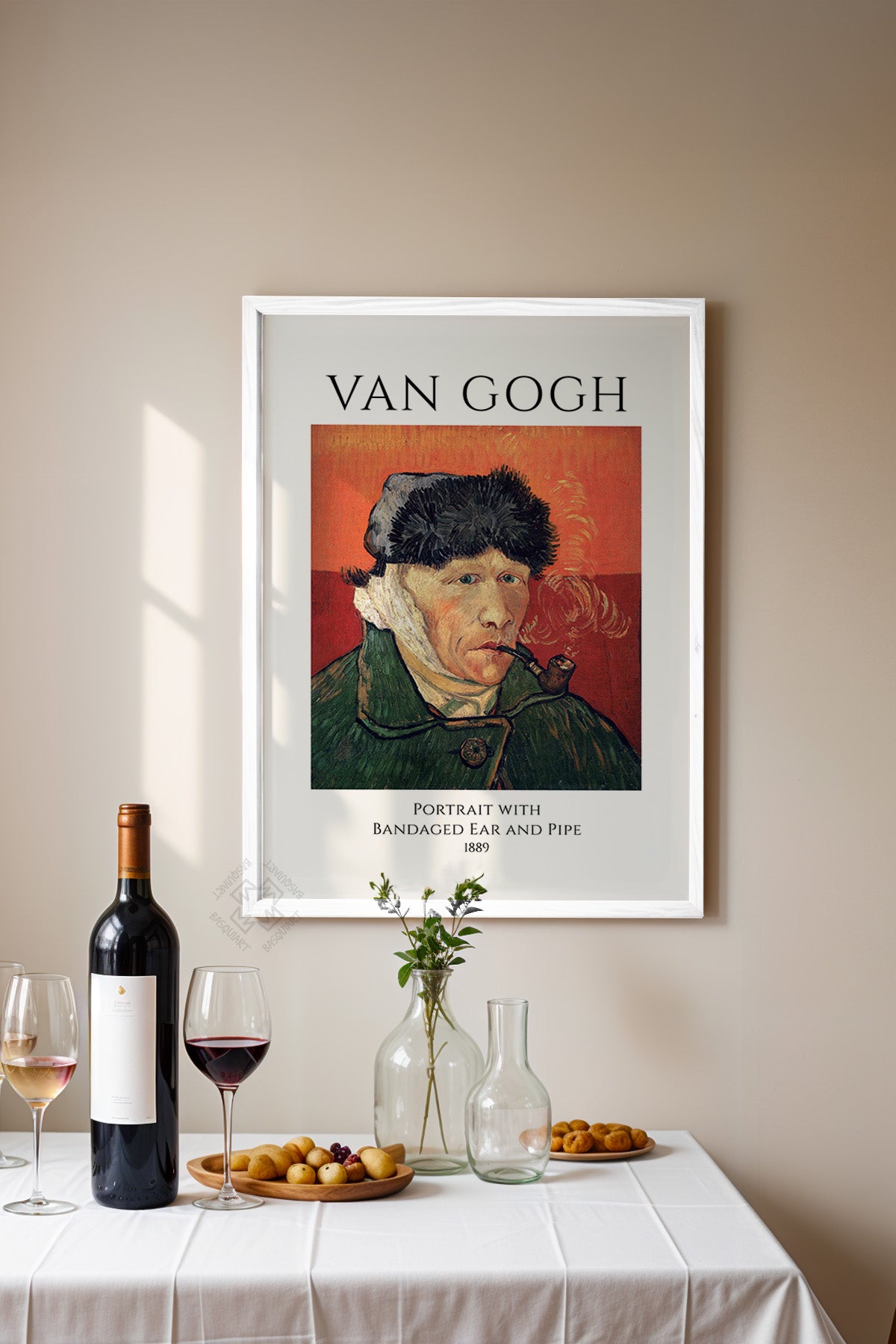 Vincent Van Gogh Serisi Beyaz Çerçeveli Poster, Tablo Duvar Dekoru No:26