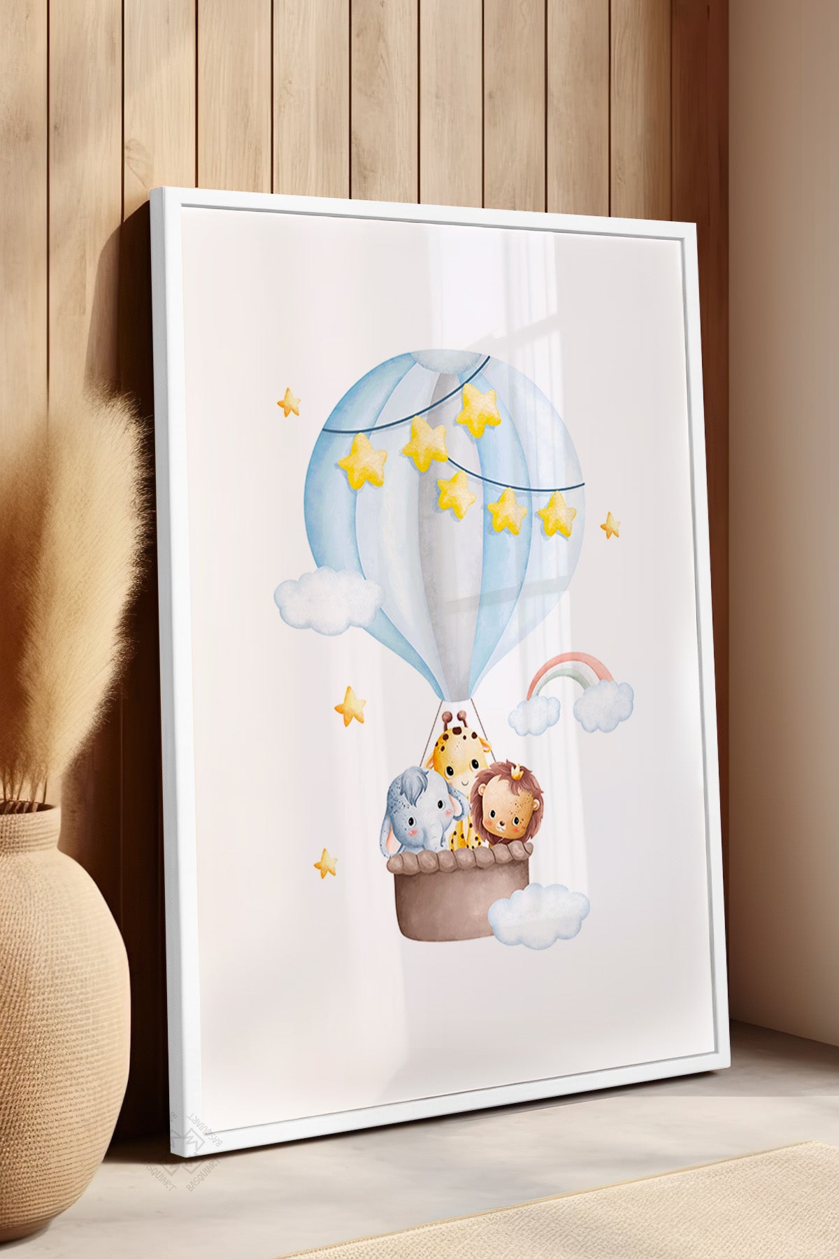 Çocuk Odası, Bebek Odası Beyaz Çerçeveli Poster, Tablo No:9