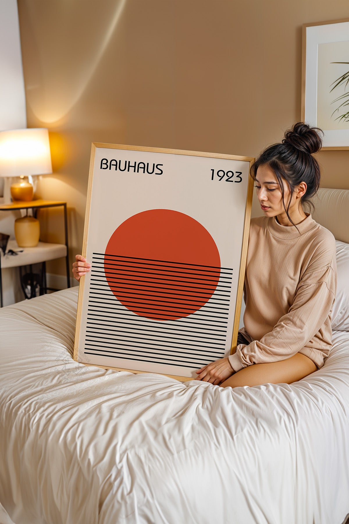 Bauhaus Serisi Ahşap Çerçeveli Poster, Tablo No:27