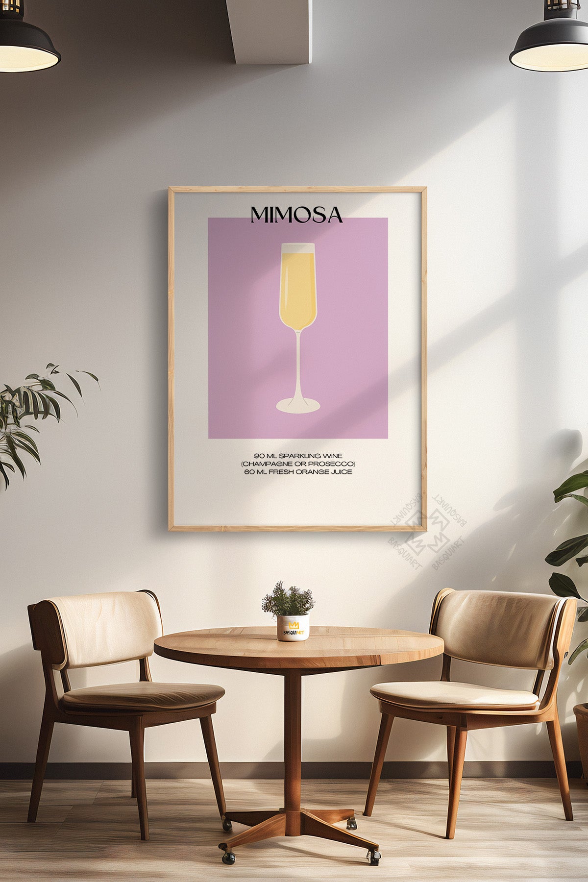 Kokteyl Serisi Ahşap Çerçeveli Poster, Tablo, Cafe, Restoran, Mutfak Duvar Dekoru No:25