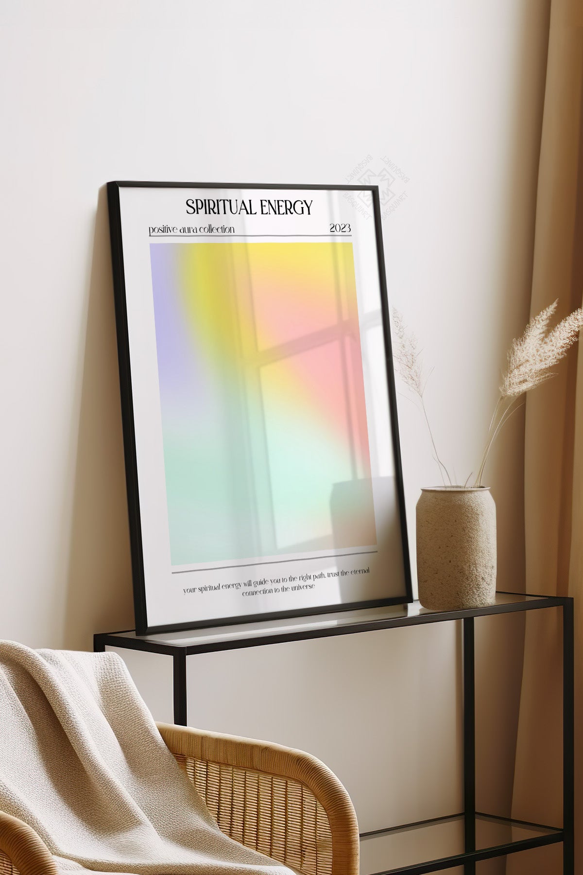 Aura Serisi Siyah Çerçeveli Poster, Tablo No:53