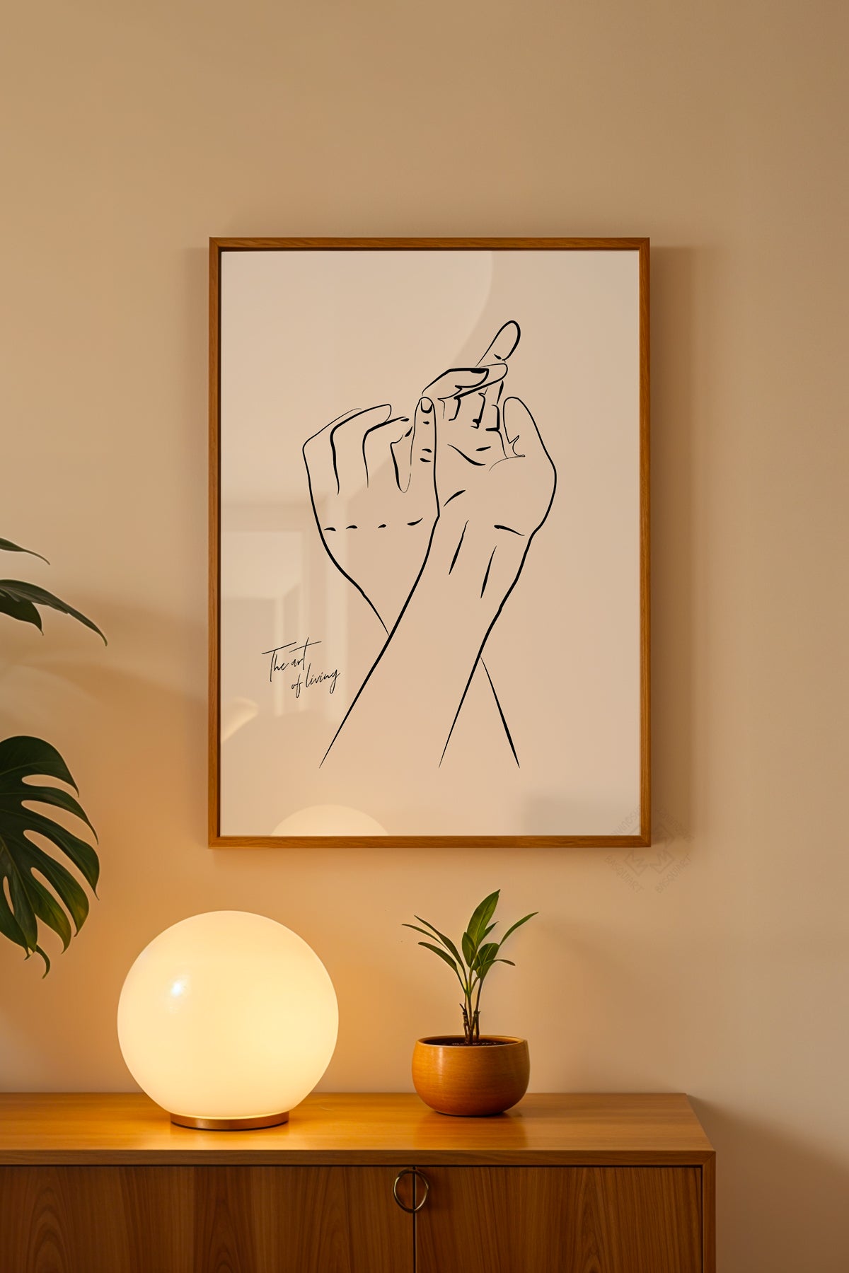 Bohemian Serisi Ahşap Çerçeveli Poster, Tablo No:84