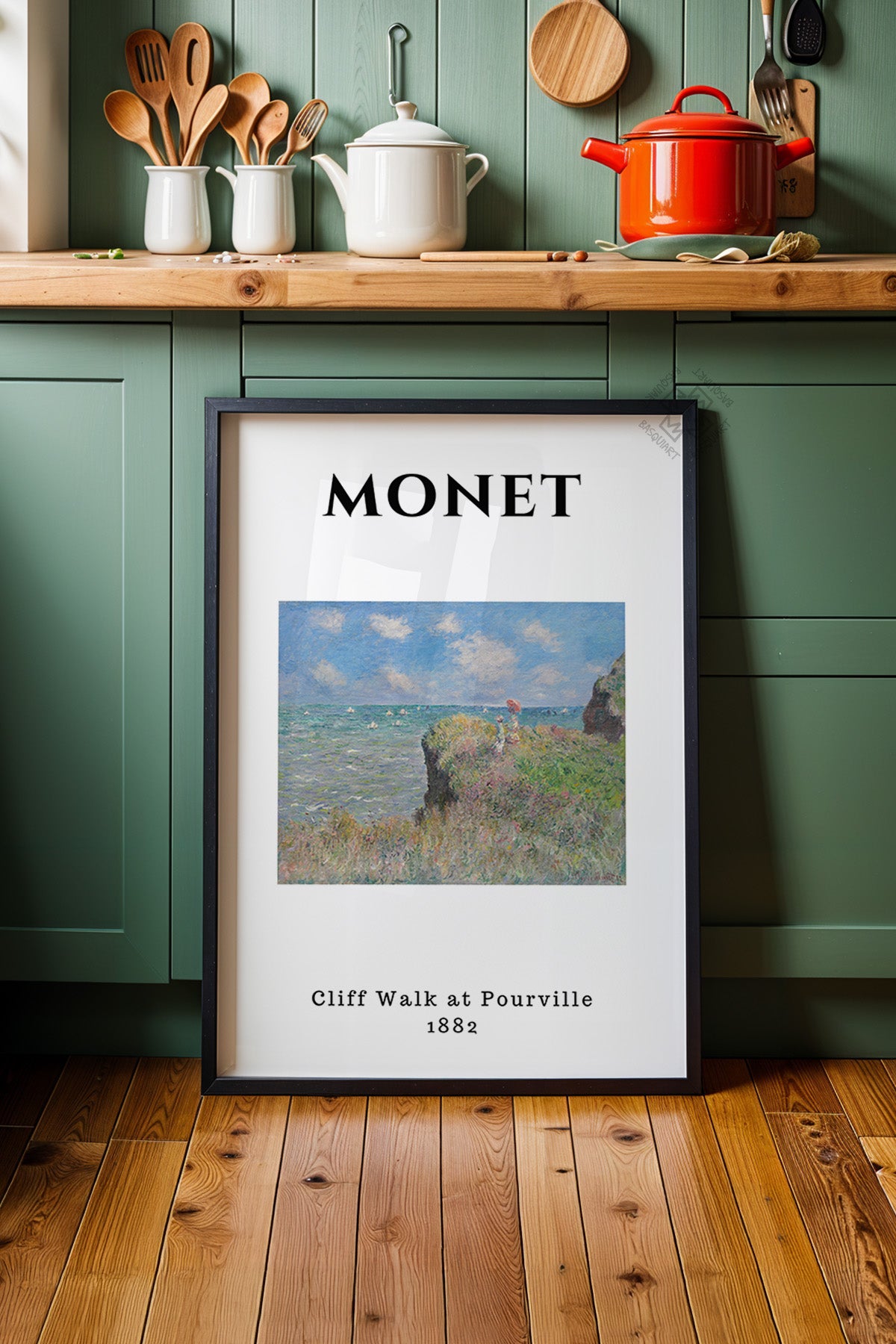Claude Monet Serisi Siyah Çerçeveli Poster, Tablo Duvar Dekoru No:5