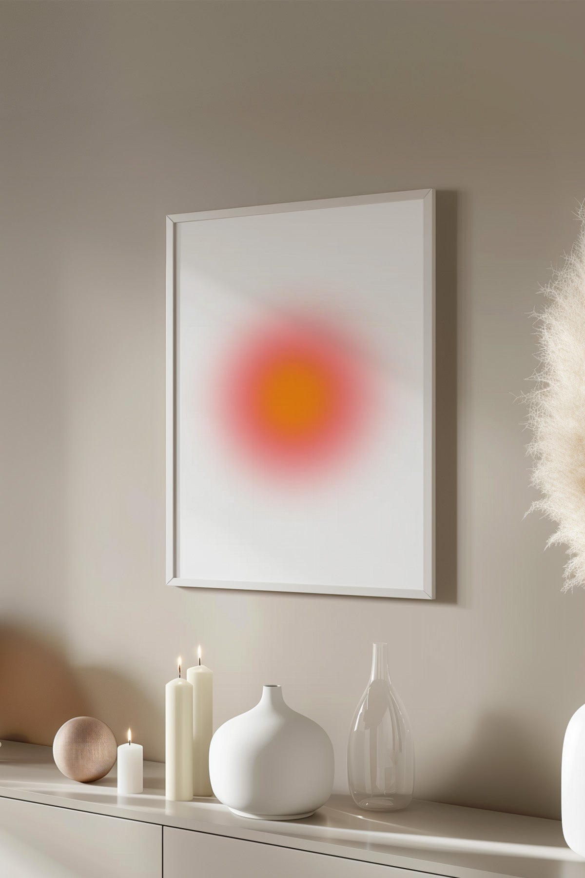Aura Serisi Beyaz Çerçeveli Poster, Tablo No:80