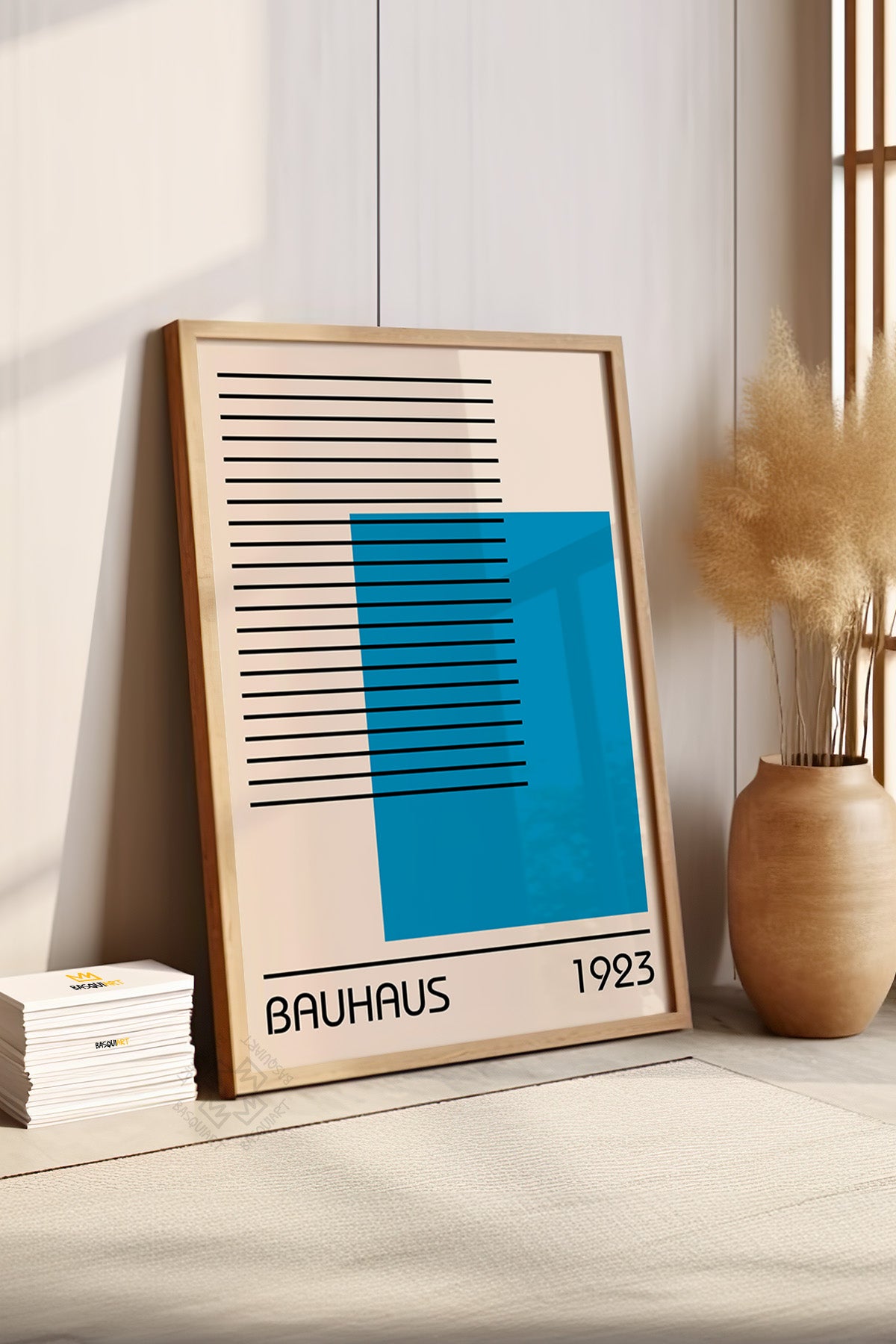 Bauhaus Serisi Ahşap Çerçeveli Poster, Tablo No:16