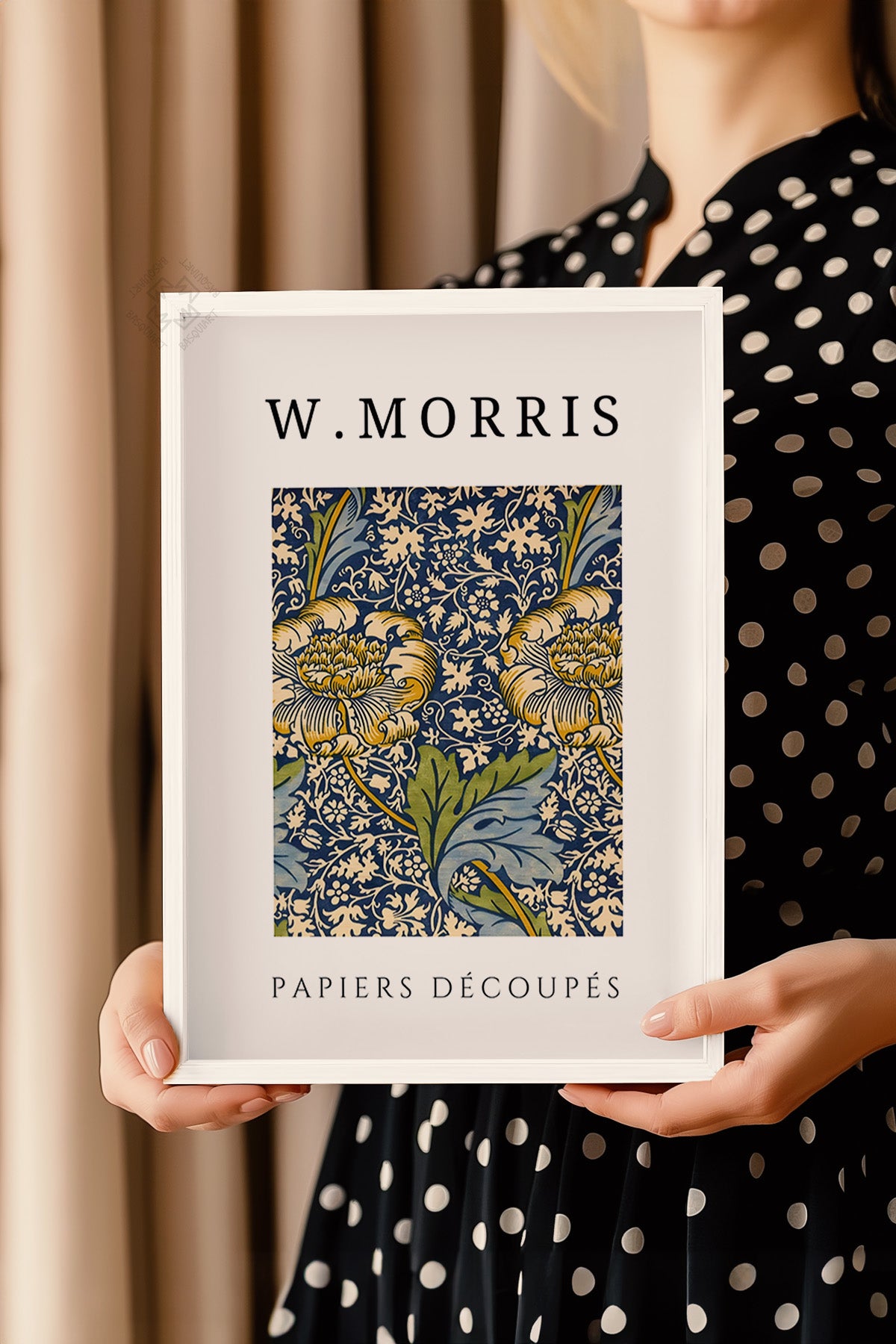 William Morris Serisi Beyaz Çerçeveli Poster, Tablo Duvar Dekoru No:14