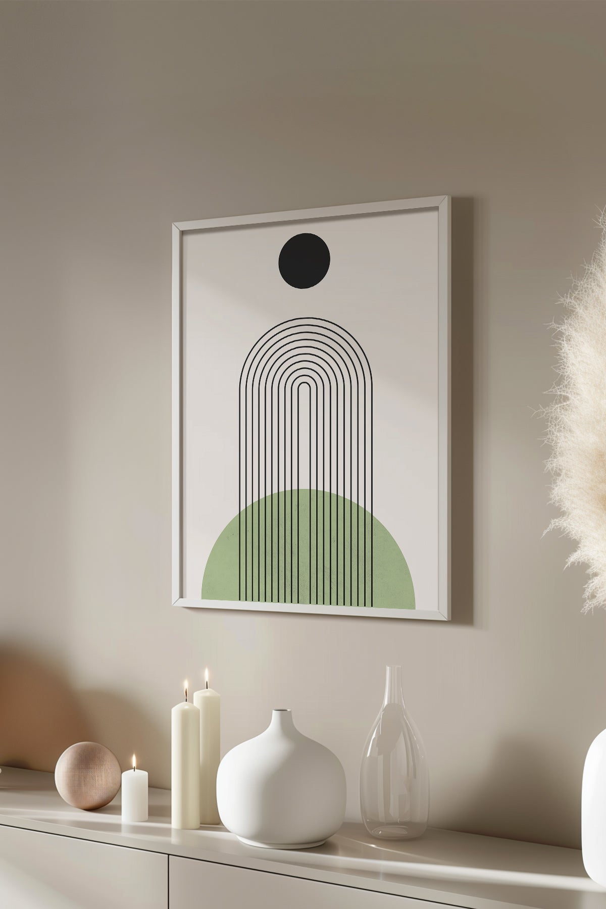 Bohemian Serisi Beyaz Çerçeveli Poster, Tablo No:48