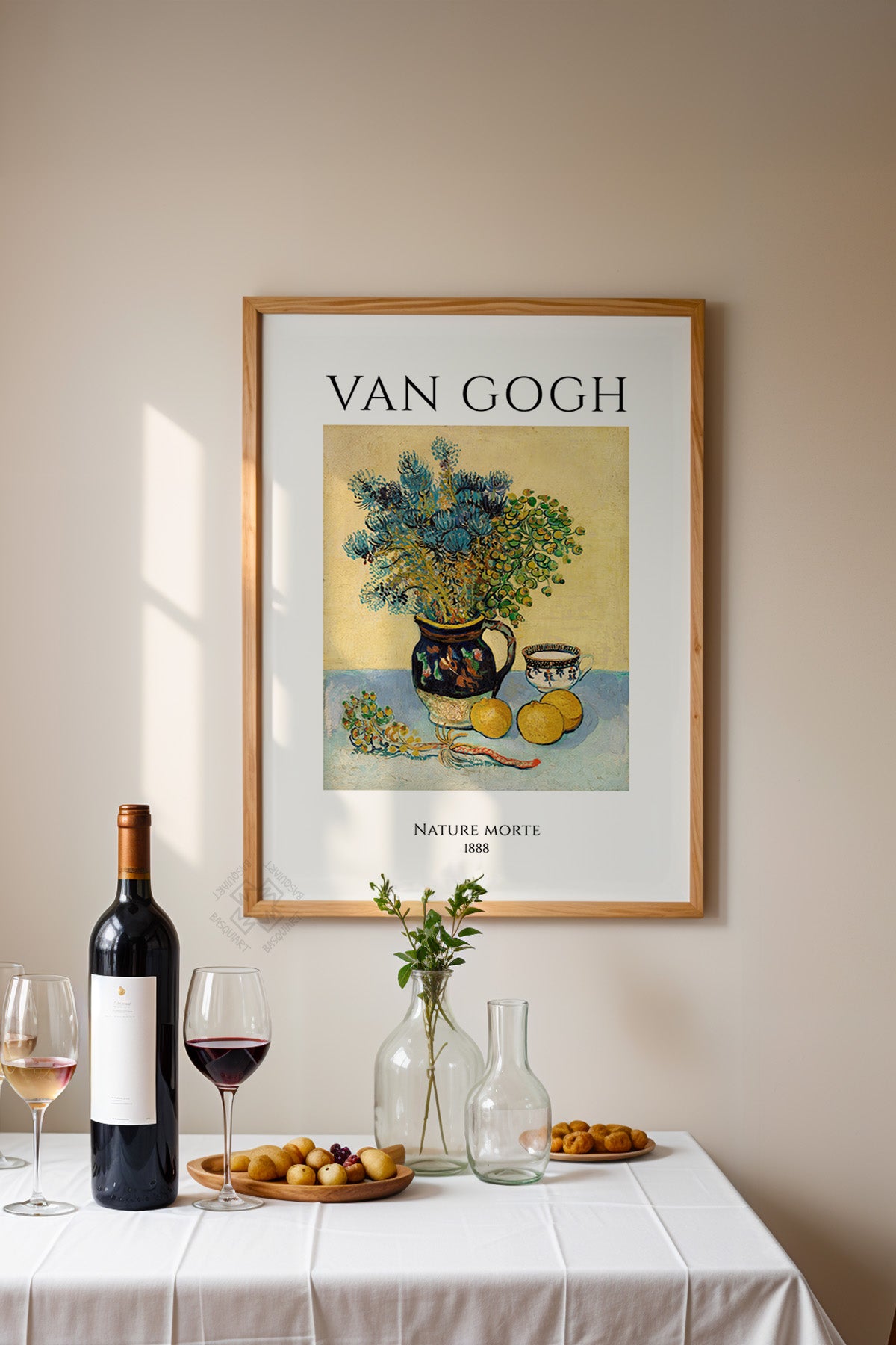 Vincent Van Gogh Serisi Ahşap Çerçeveli Poster, Tablo Duvar Dekoru No:28