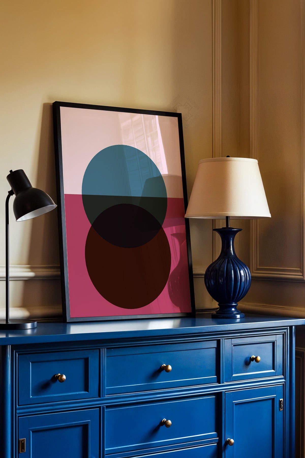 Bauhaus Serisi Siyah Çerçeveli Poster, Tablo No:73