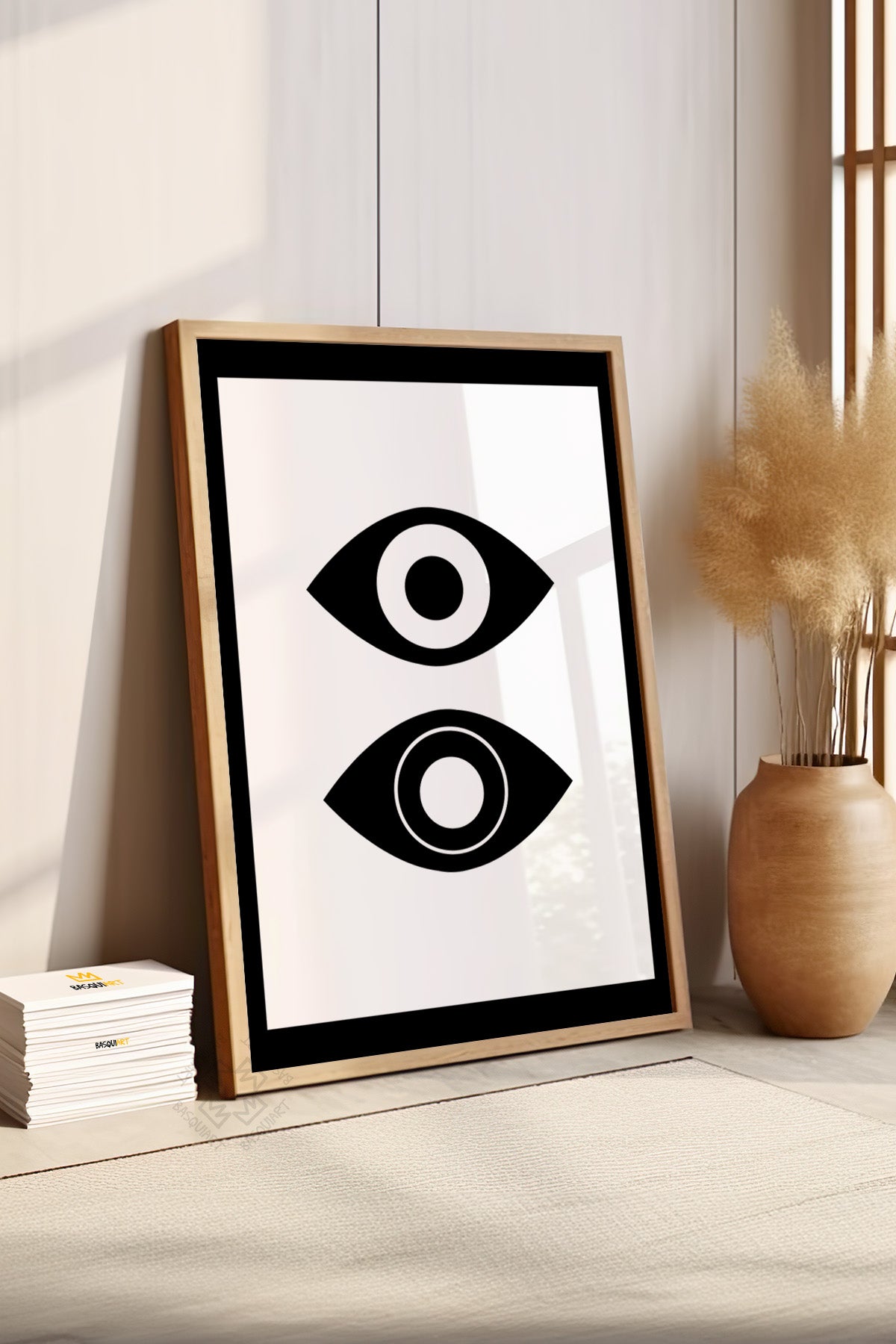 Bauhaus Serisi Ahşap Çerçeveli Poster, Tablo No:44