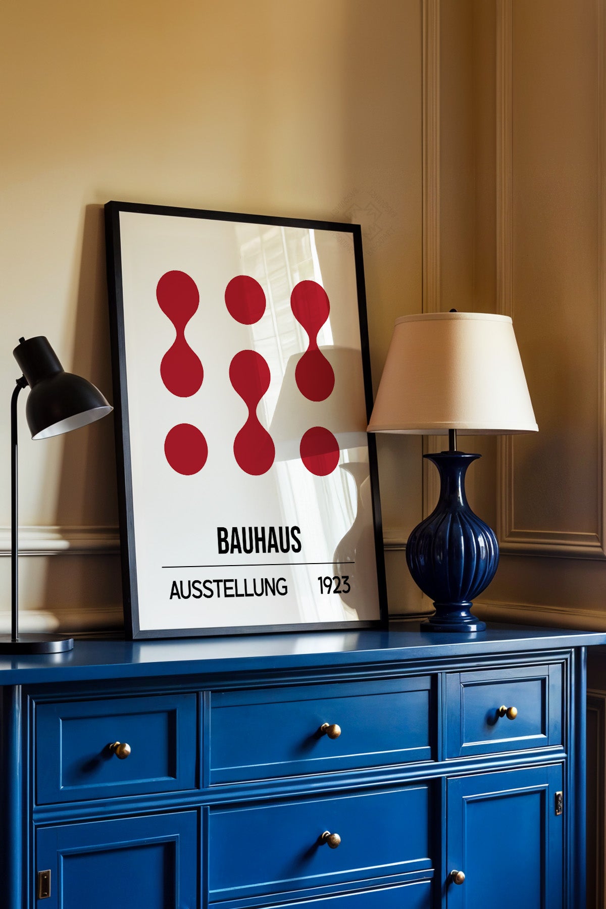 Bauhaus Serisi Siyah Çerçeveli Poster, Tablo No:126