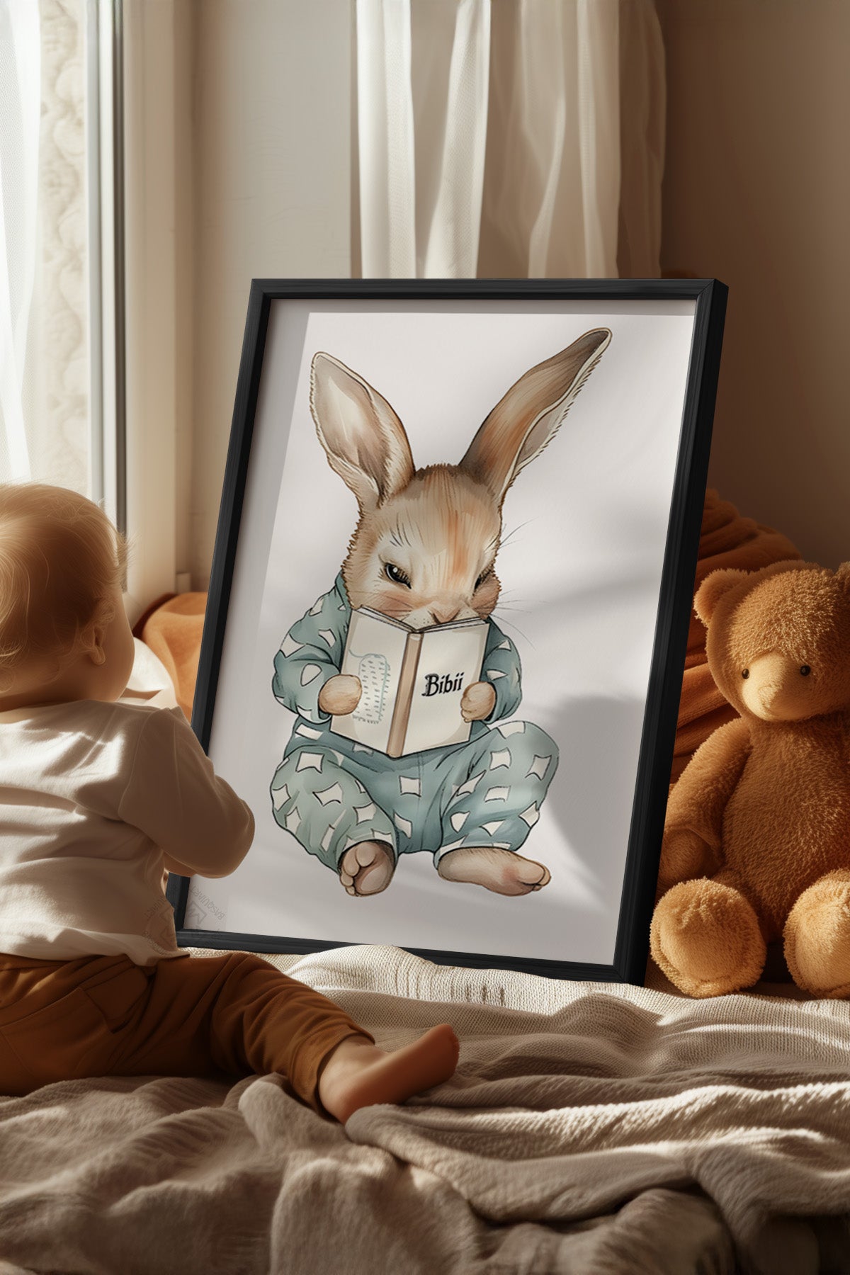 Çocuk Odası, Bebek Odası Siyah Çerçeveli Poster, Tablo No:78