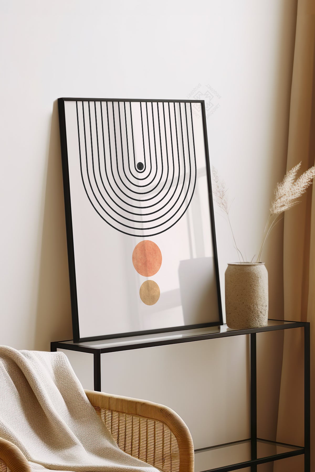 Bohemian Serisi Siyah Çerçeveli Poster, Tablo No:4