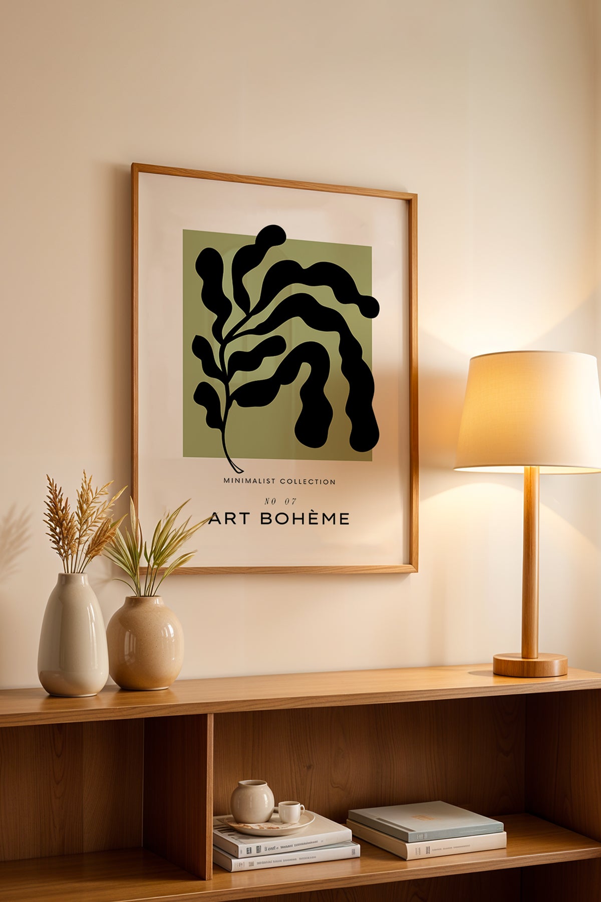 Bohemian Serisi Ahşap Çerçeveli Poster, Tablo No:61