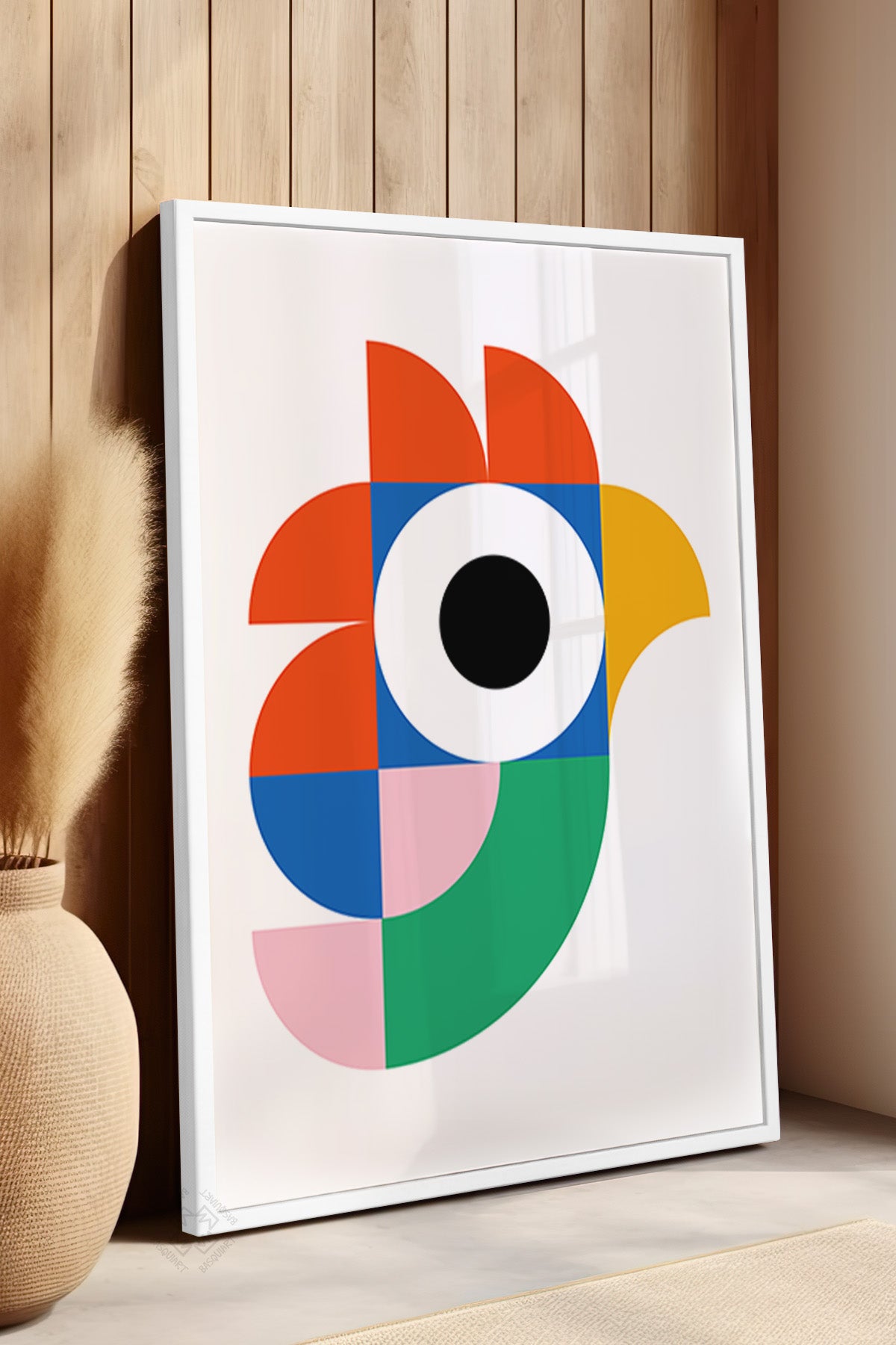 Bauhaus Serisi Beyaz Çerçeveli Poster, Tablo No:10