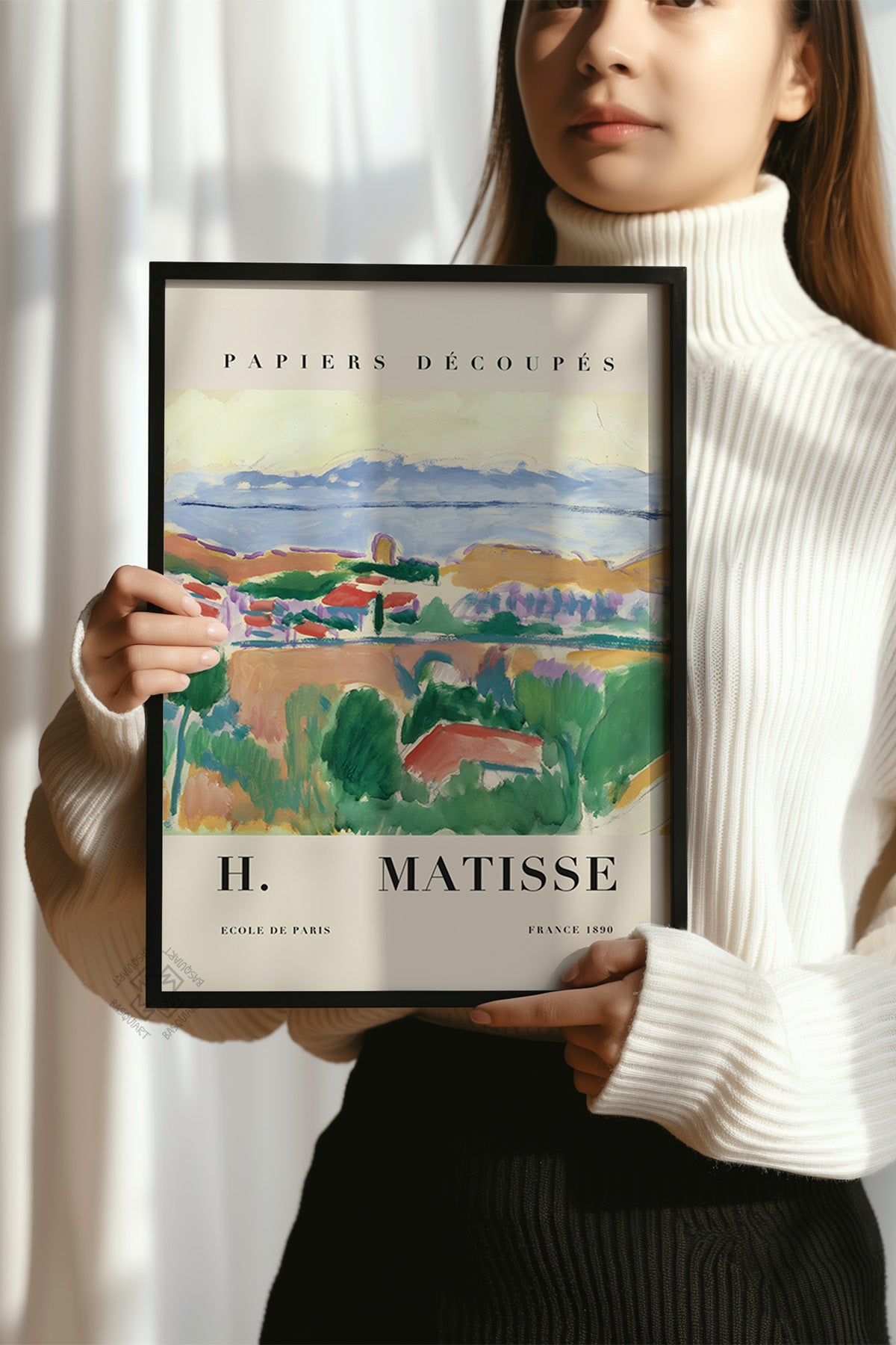 Henri Matisse Serisi Siyah Çerçeveli Poster, Tablo Duvar Dekoru No:23