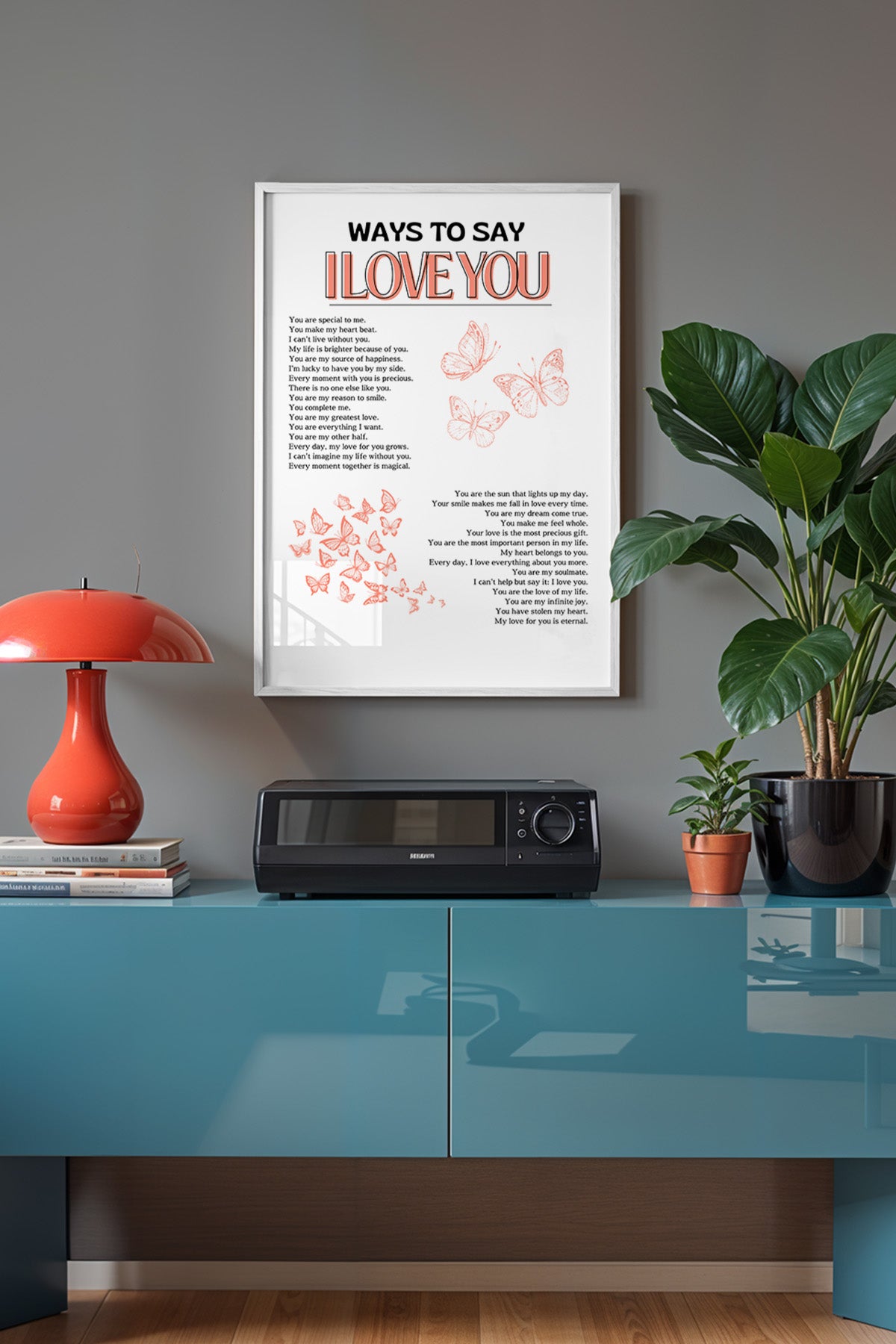 Aura Serisi Beyaz Çerçeveli Poster, Tablo No:117