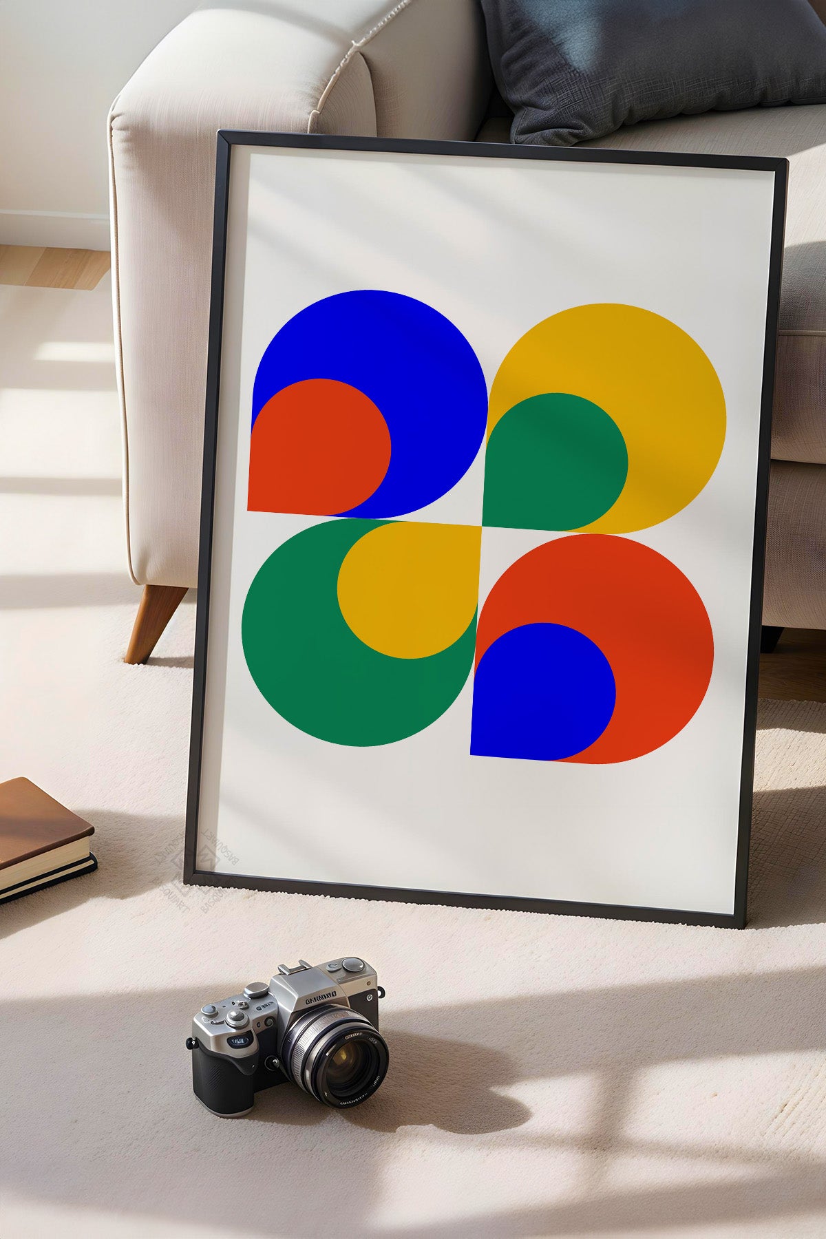 Bauhaus Serisi Siyah Çerçeveli Poster, Tablo No:12