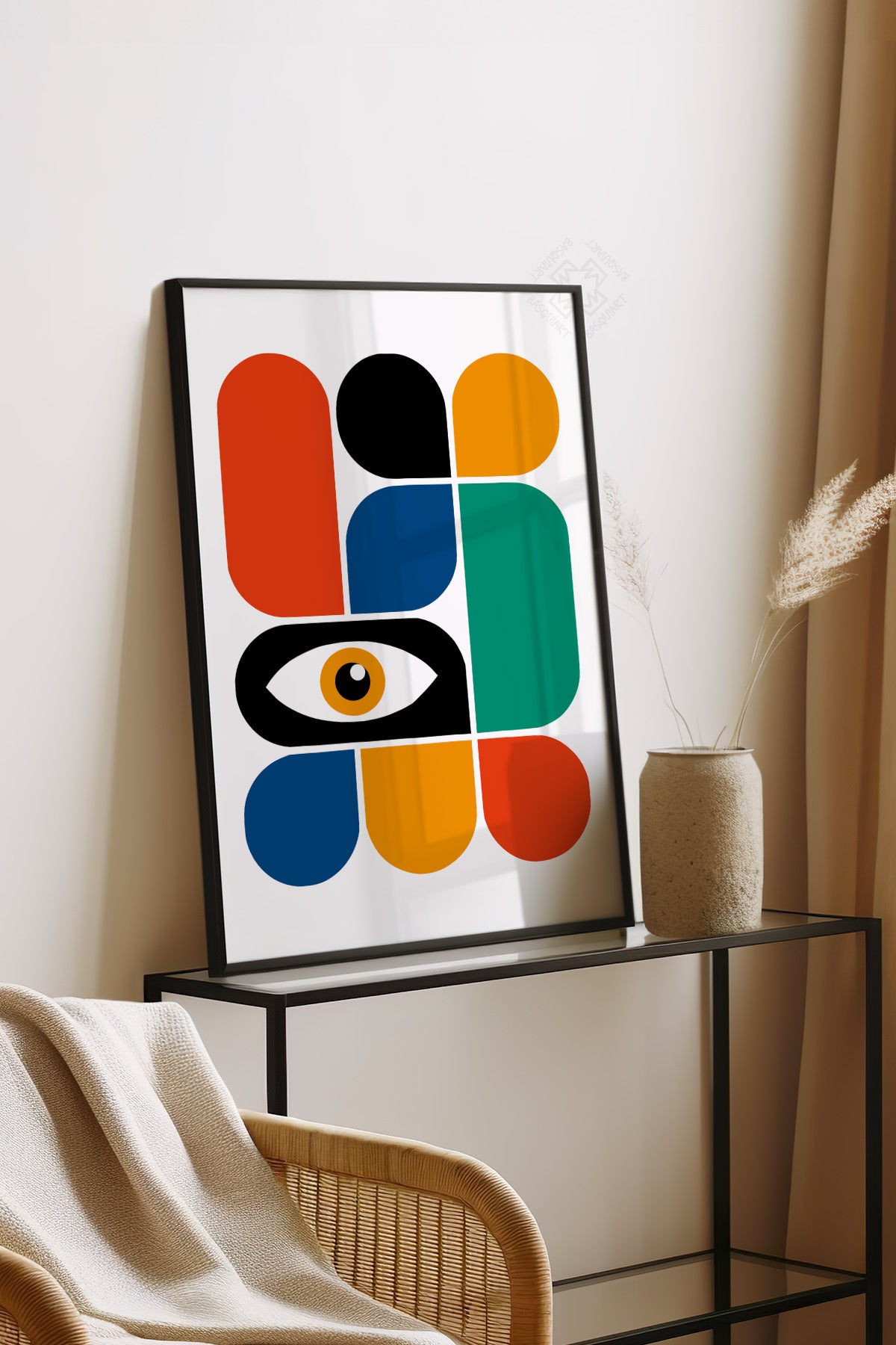 Bauhaus Serisi Siyah Çerçeveli Poster, Tablo No:3