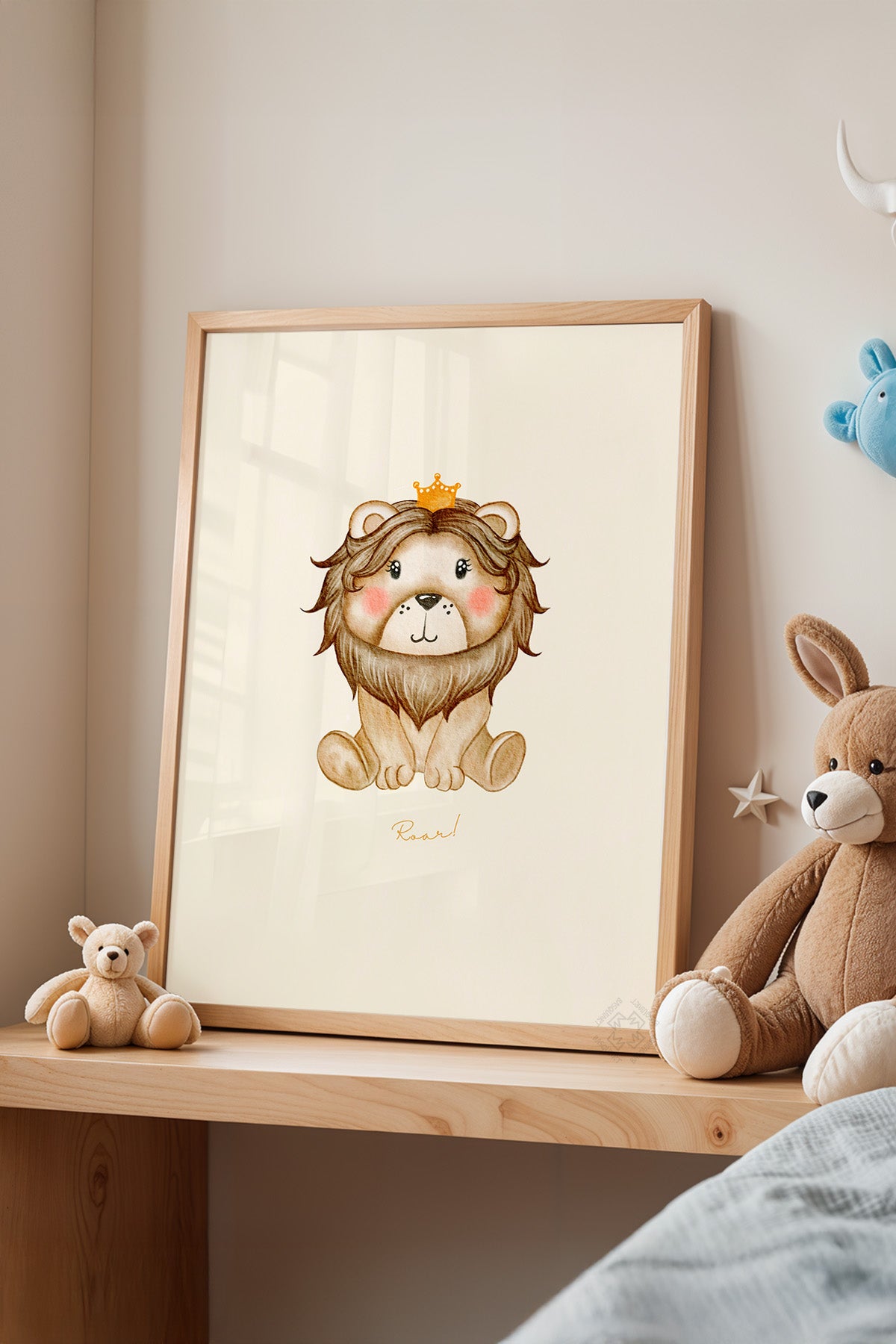 Çocuk Odası, Bebek Odası Ahşap Çerçeveli Poster, Tablo No:35