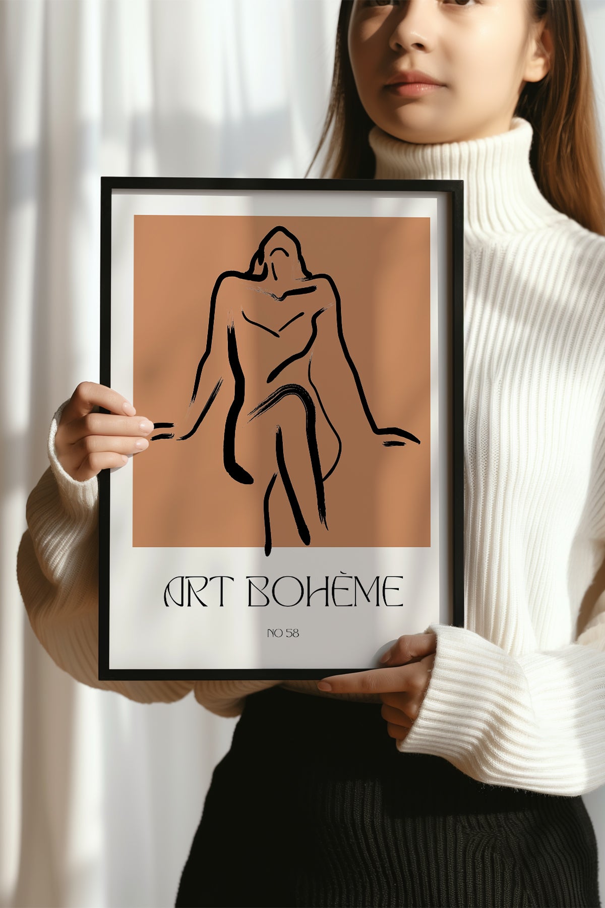 Bohemian Serisi Siyah Çerçeveli Poster, Tablo No:102