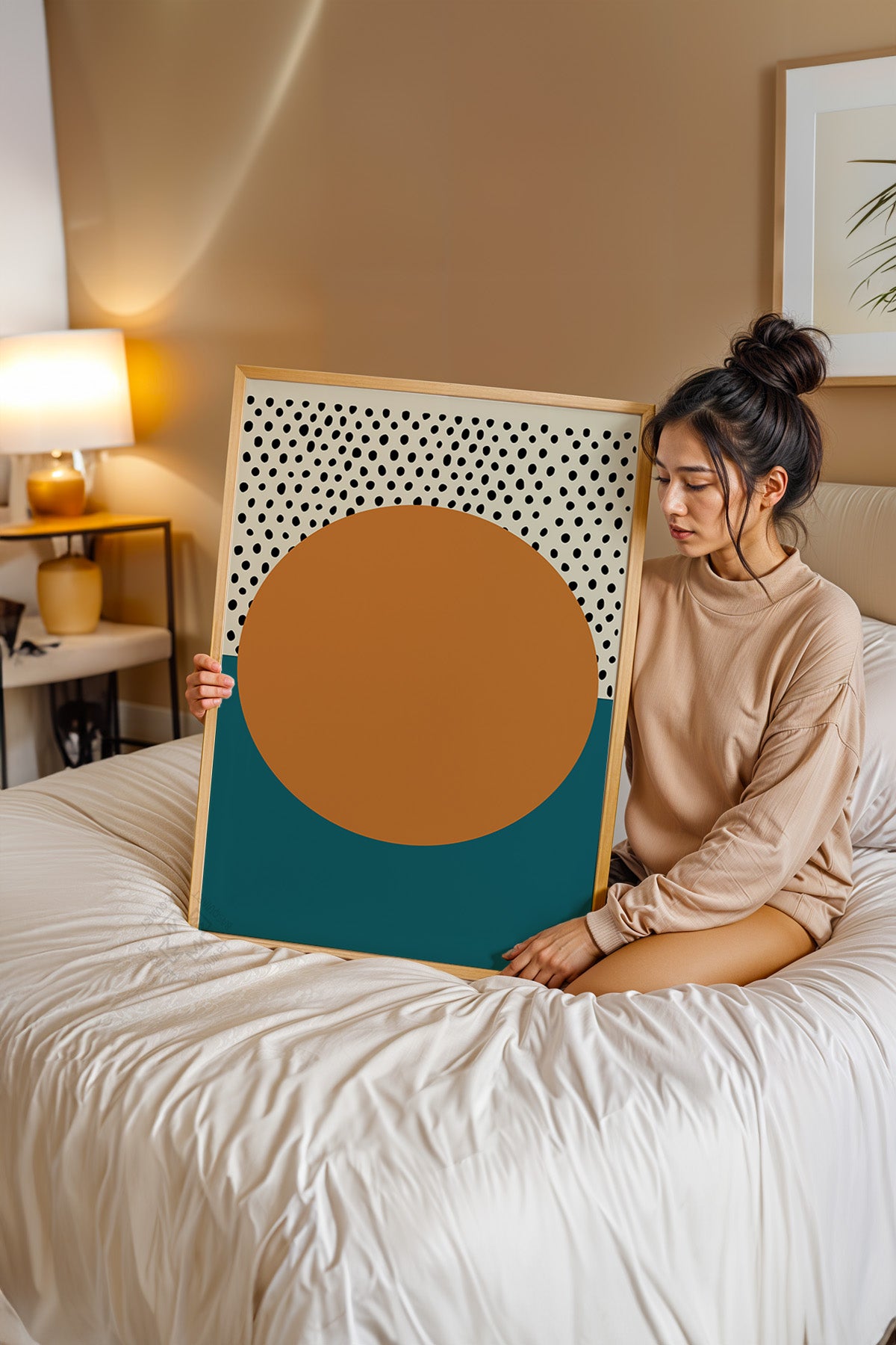 Bauhaus Serisi Ahşap Çerçeveli Poster, Tablo No:78