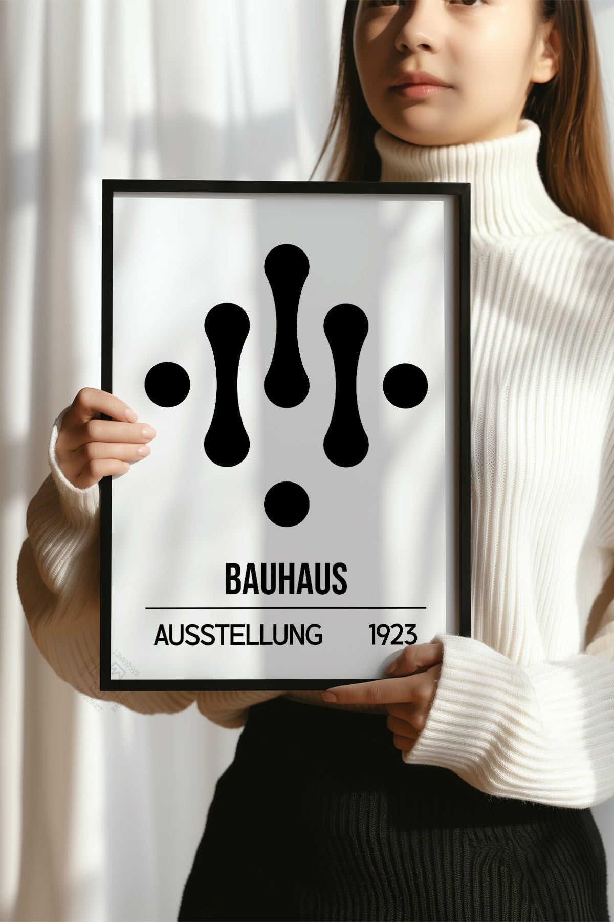 Bauhaus Serisi Siyah Çerçeveli Poster, Tablo No:125