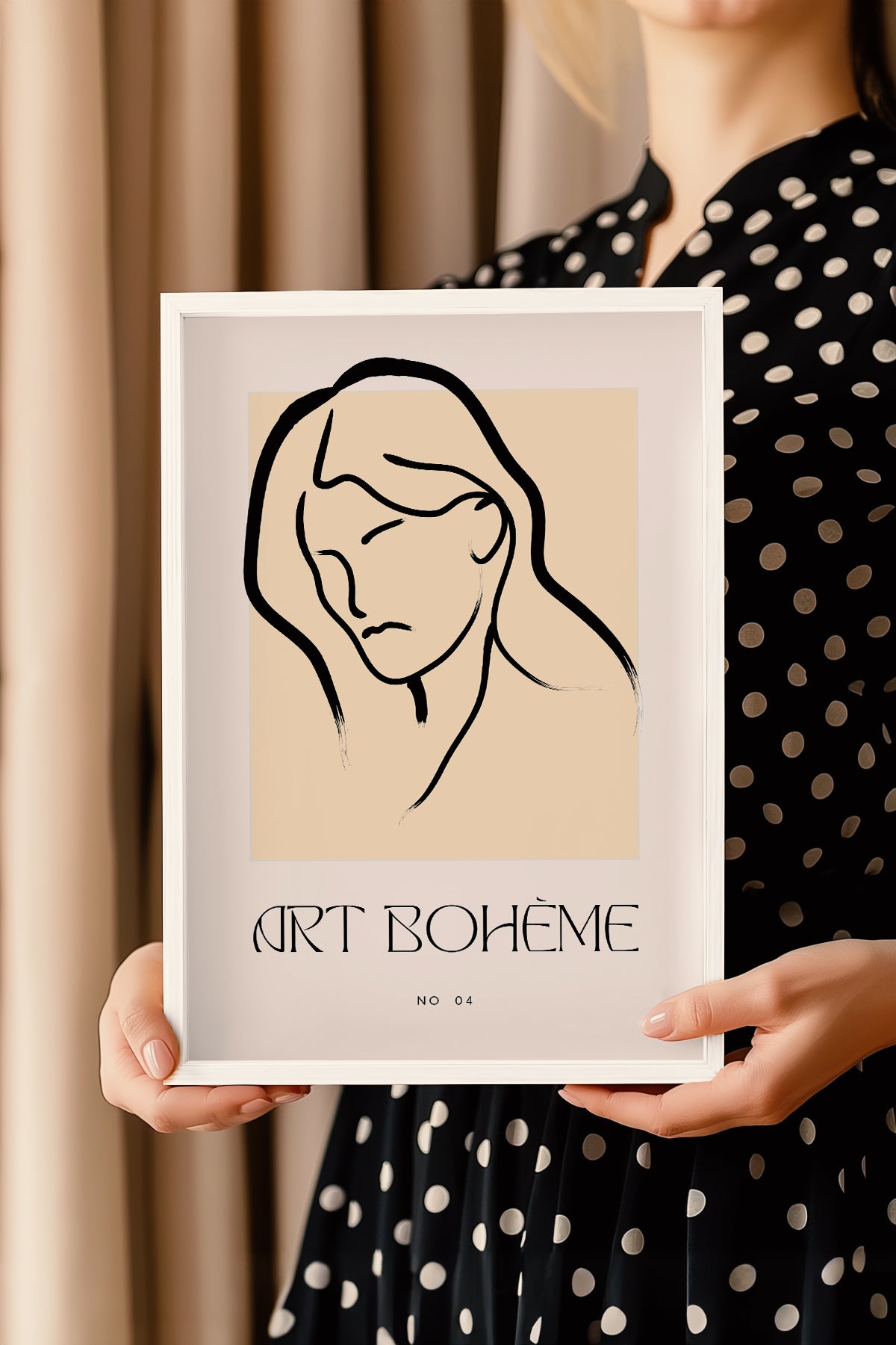 Bohemian Serisi Beyaz Çerçeveli Poster, Tablo No:89
