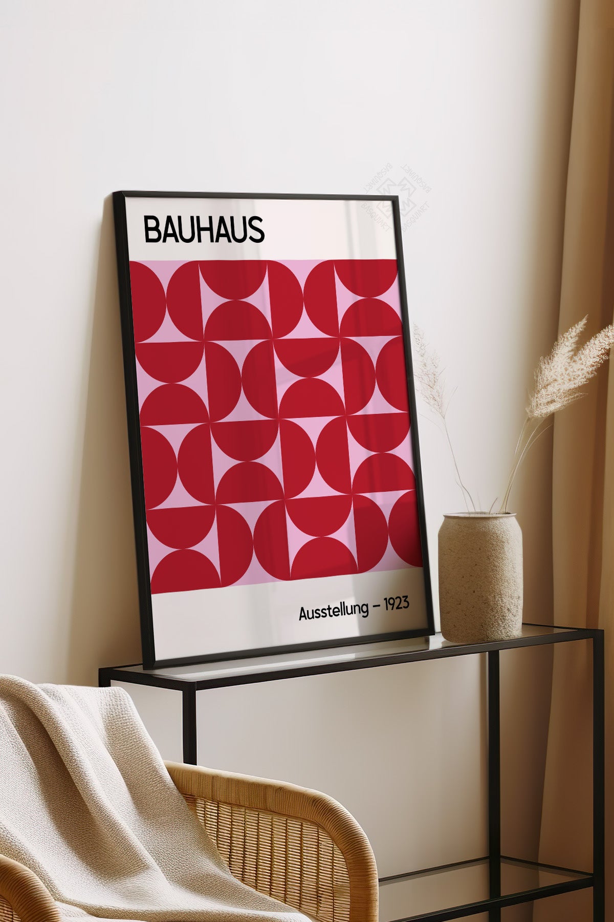 Bauhaus Serisi Siyah Çerçeveli Poster, Tablo No:123