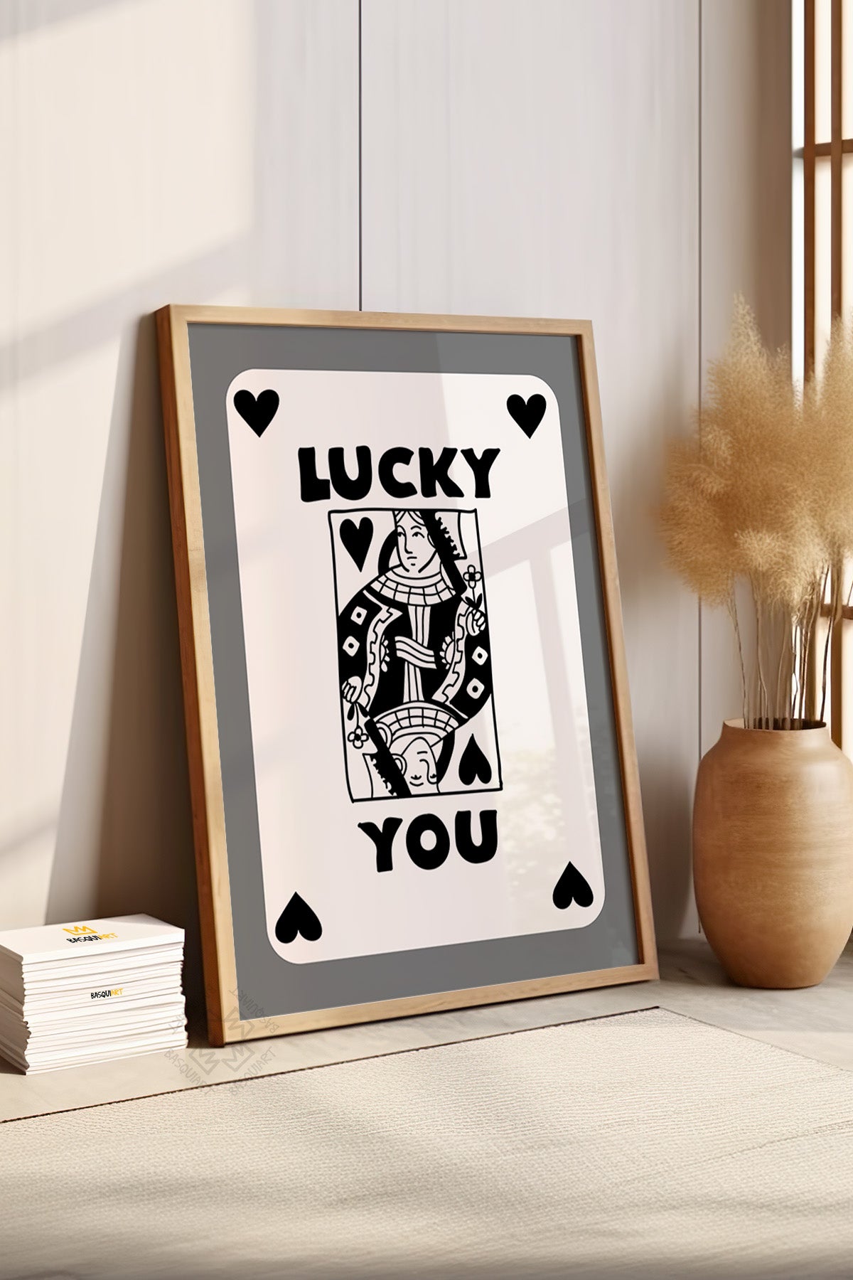 Lucky You Serisi Ahşap Çerçeveli Poster, Tablo Duvar Dekoru No:104