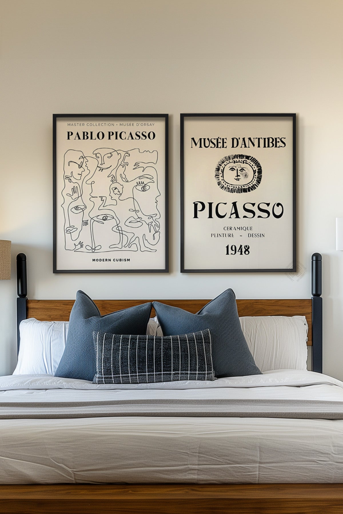 Picasso Minimal 2'li Siyah Çerçeveli Poster, Tablo Seti No:25