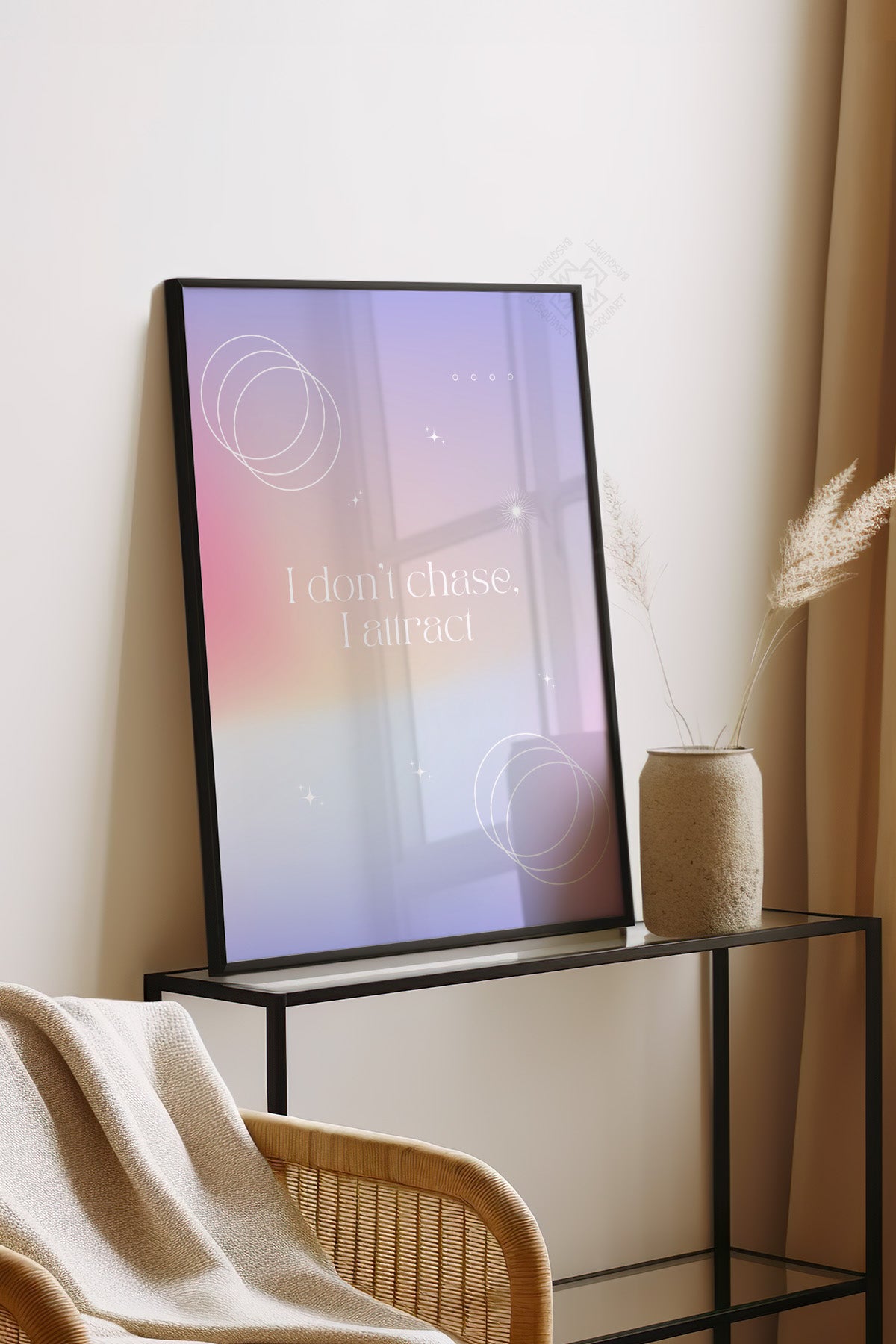 Aura Serisi Siyah Çerçeveli Poster, Tablo No:102