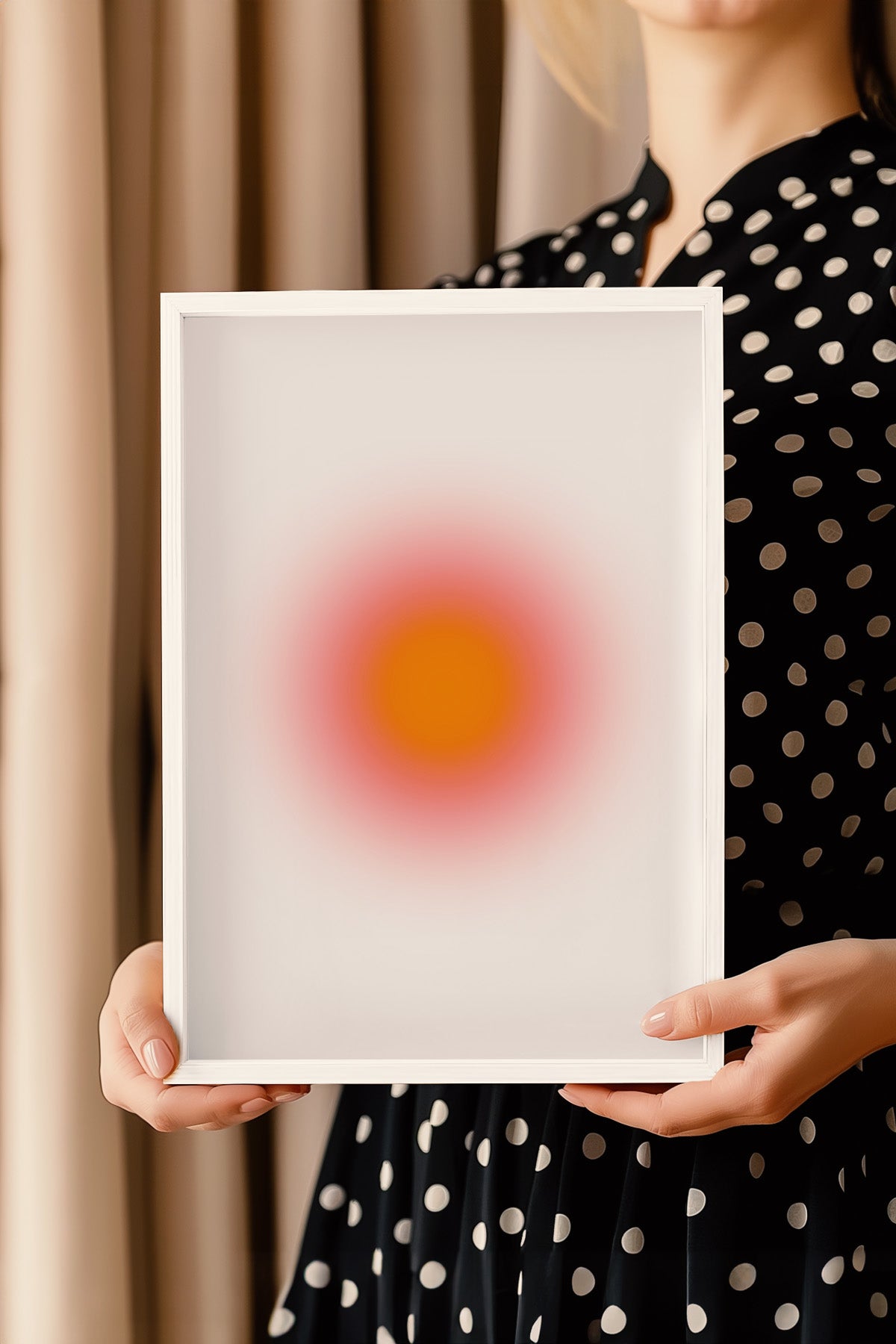 Aura Serisi Beyaz Çerçeveli Poster, Tablo No:80