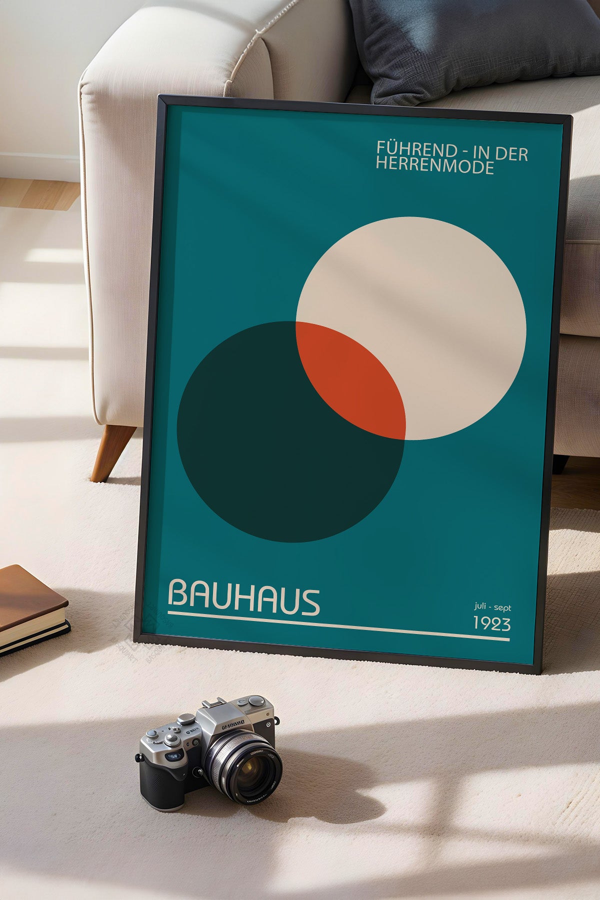 Bauhaus Serisi Siyah Çerçeveli Poster, Tablo No:18