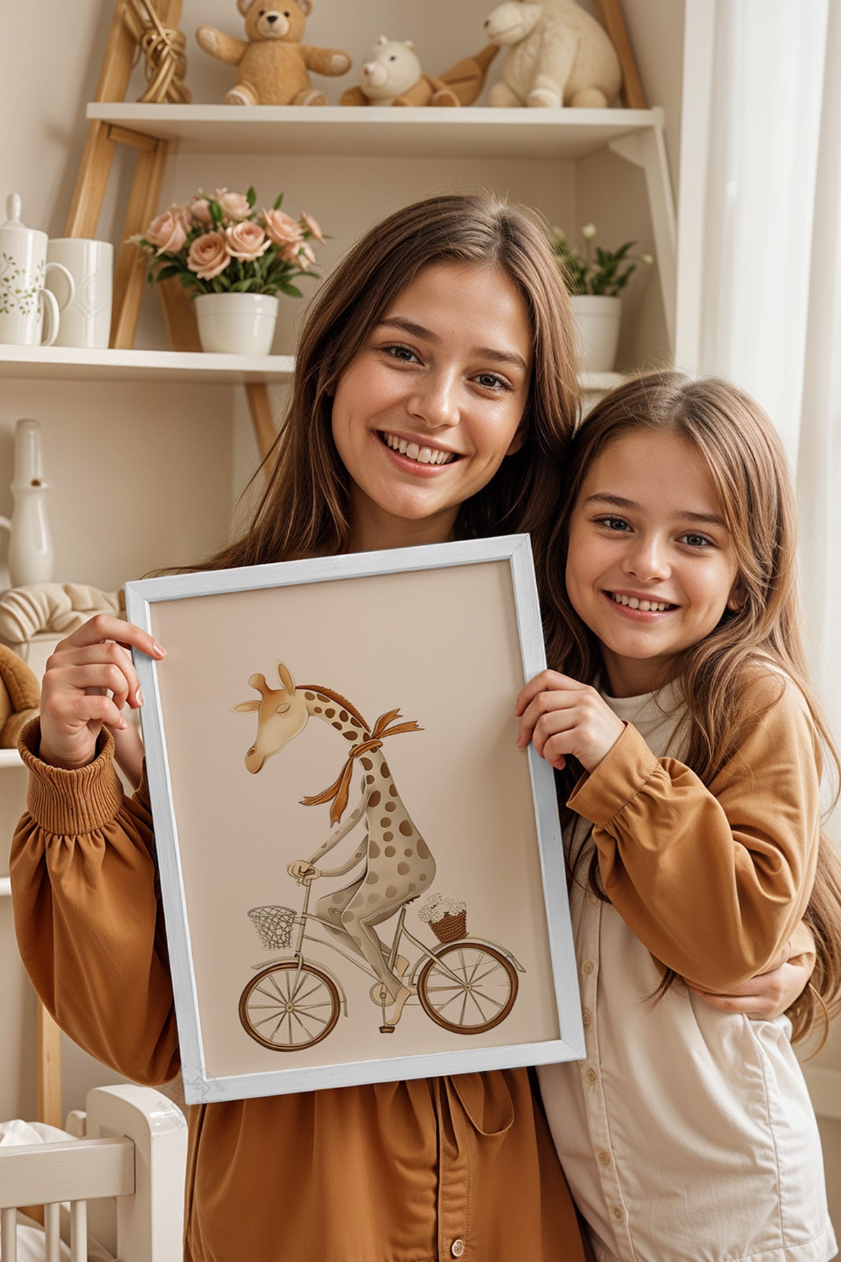 Çocuk Odası, Bebek Odası Beyaz Çerçeveli Poster, Tablo No:83