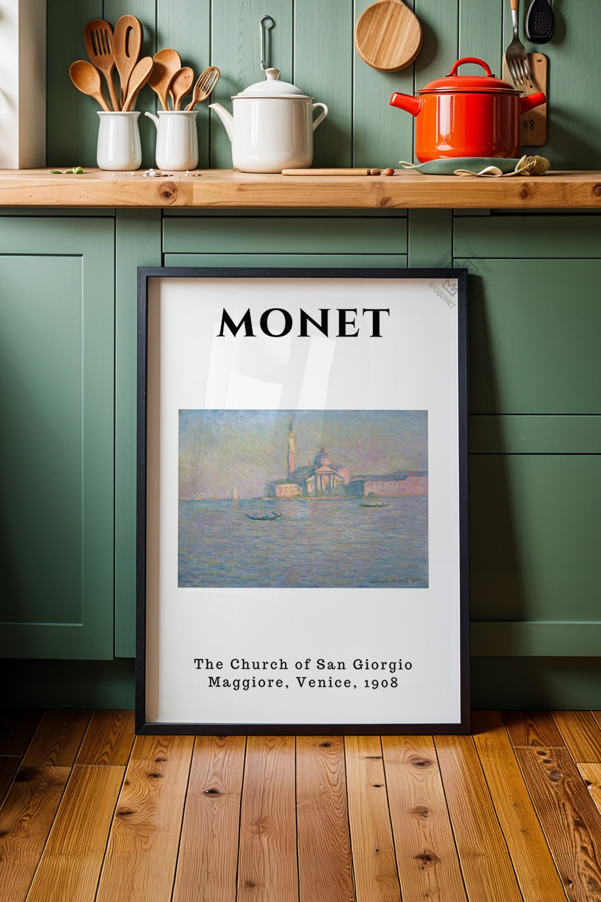 Claude Monet Serisi Siyah Çerçeveli Poster, Tablo Duvar Dekoru No:18
