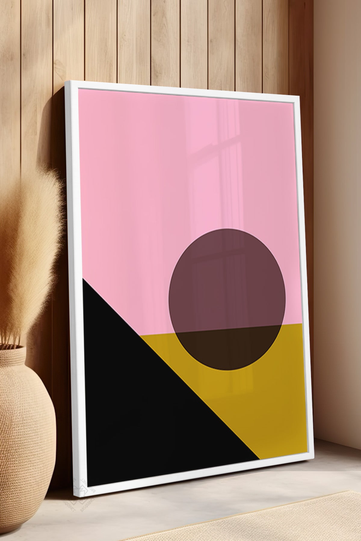 Bauhaus Serisi Beyaz Çerçeveli Poster, Tablo No:76