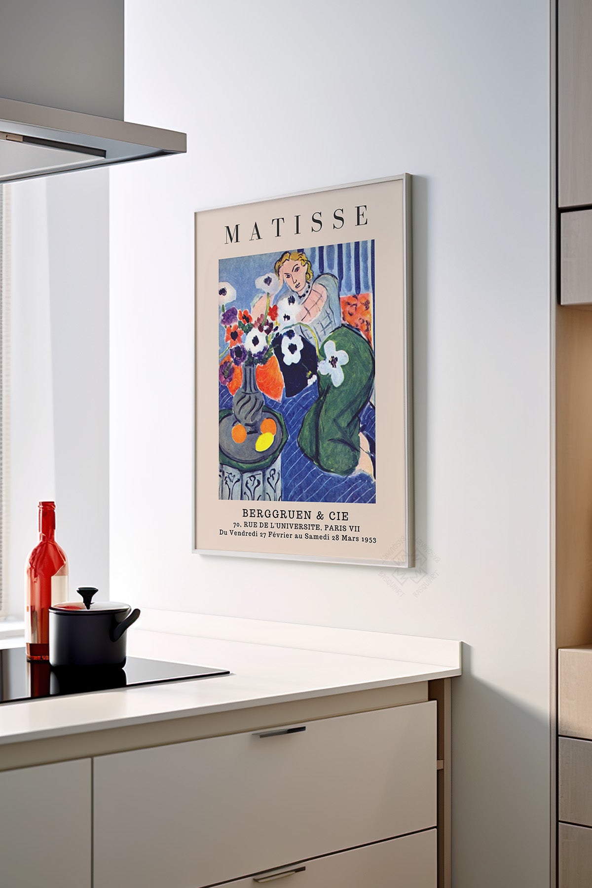 Henri Matisse Serisi Beyaz Çerçeveli Poster, Tablo Duvar Dekoru No:12