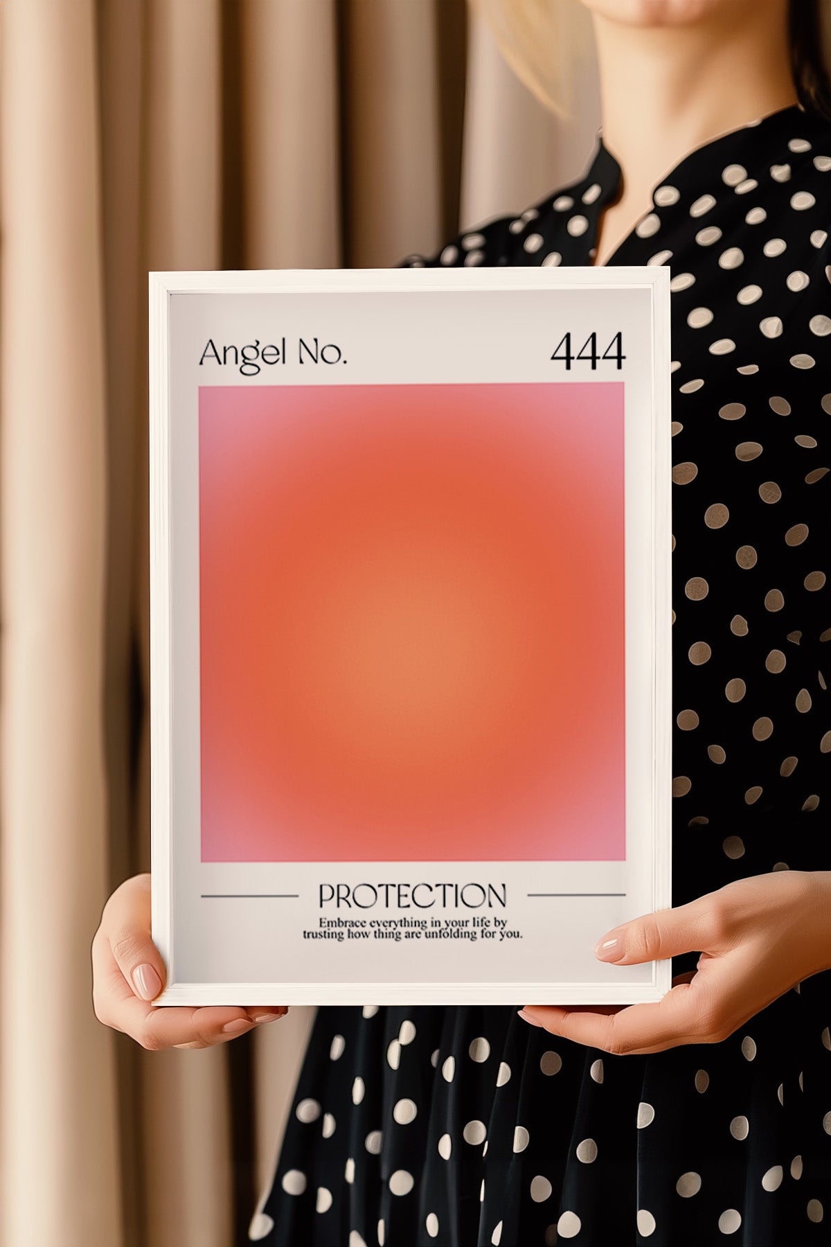 Aura Serisi Beyaz Çerçeveli Poster, Tablo No:8