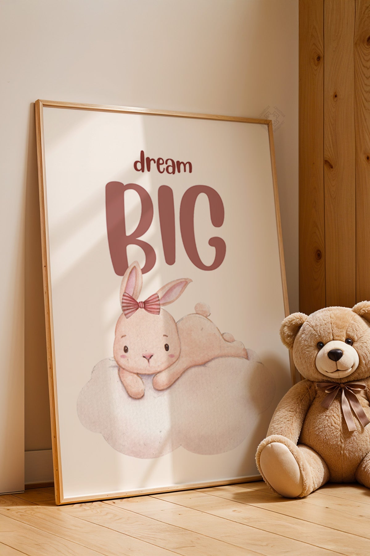 Çocuk Odası, Bebek Odası Ahşap Çerçeveli Poster, Tablo No:153