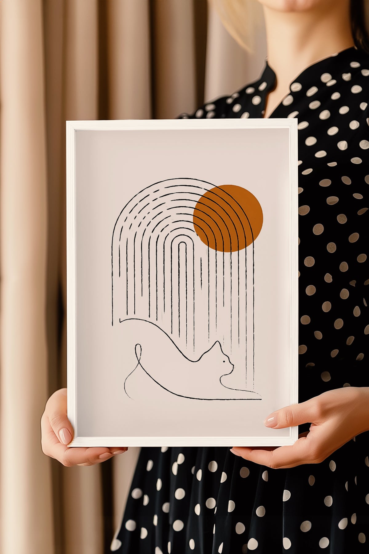 Bohemian Serisi Beyaz Çerçeveli Poster, Tablo No:28