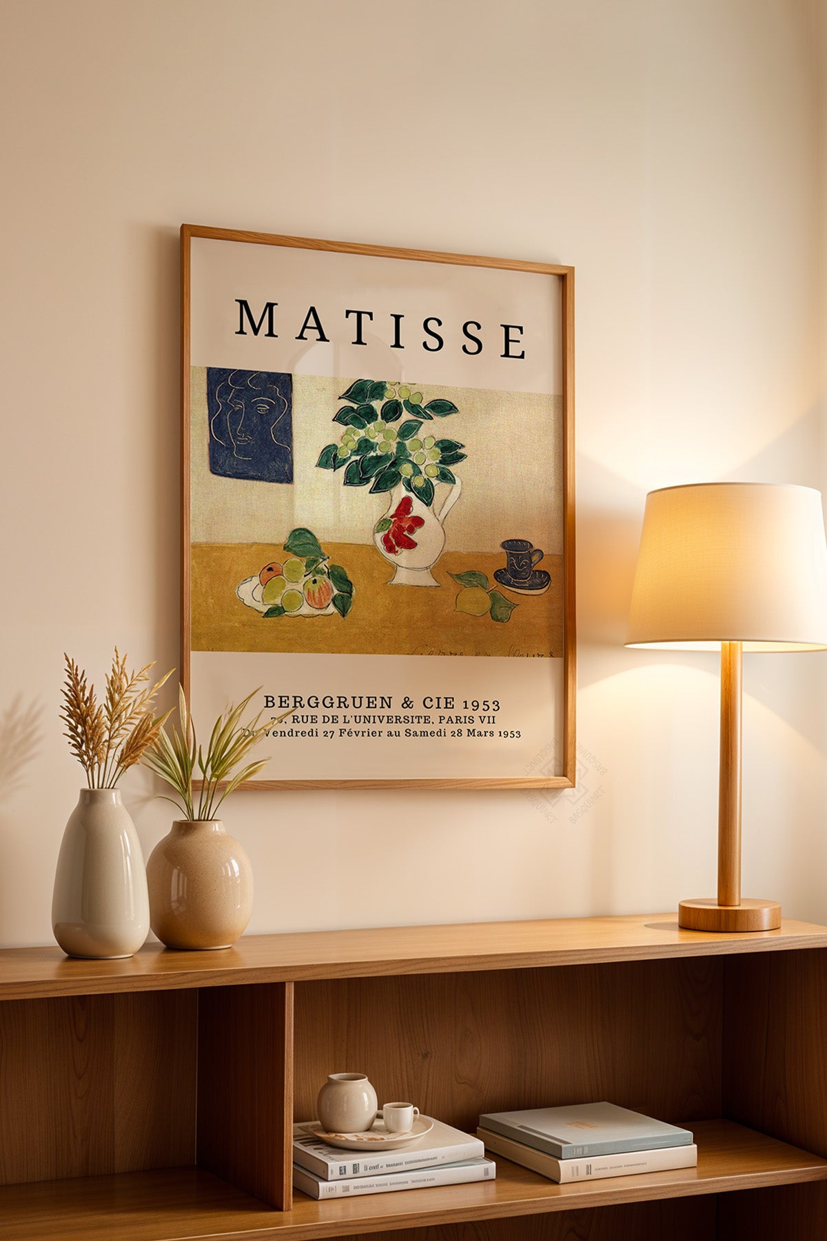 Henri Matisse Serisi Ahşap Çerçeveli Poster, Tablo Duvar Dekoru No:6