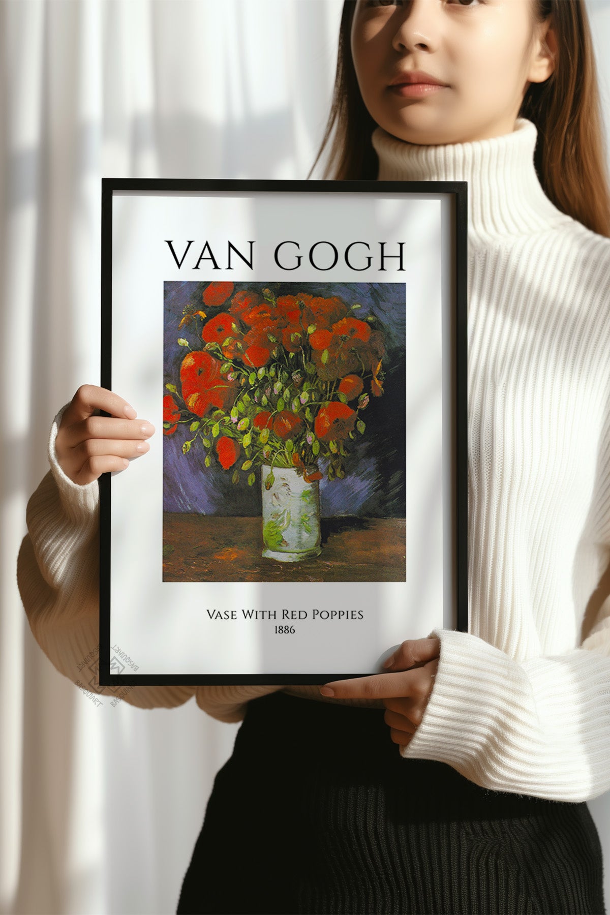 Vincent Van Gogh Serisi Siyah Çerçeveli Poster, Tablo Duvar Dekoru No:13