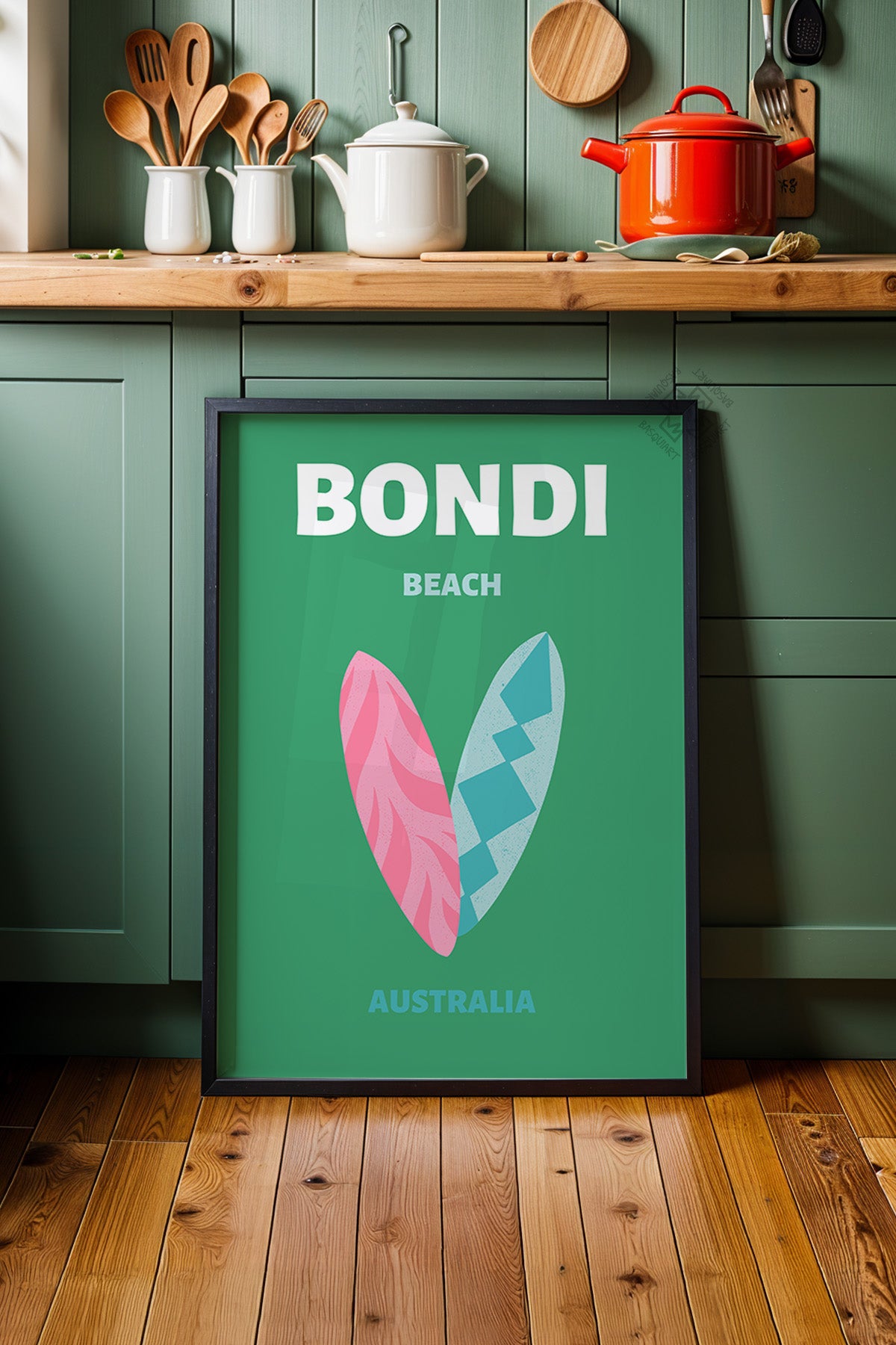 Şehir Serisi Siyah Çerçeveli Poster, Tablo Duvar Dekoru No:8