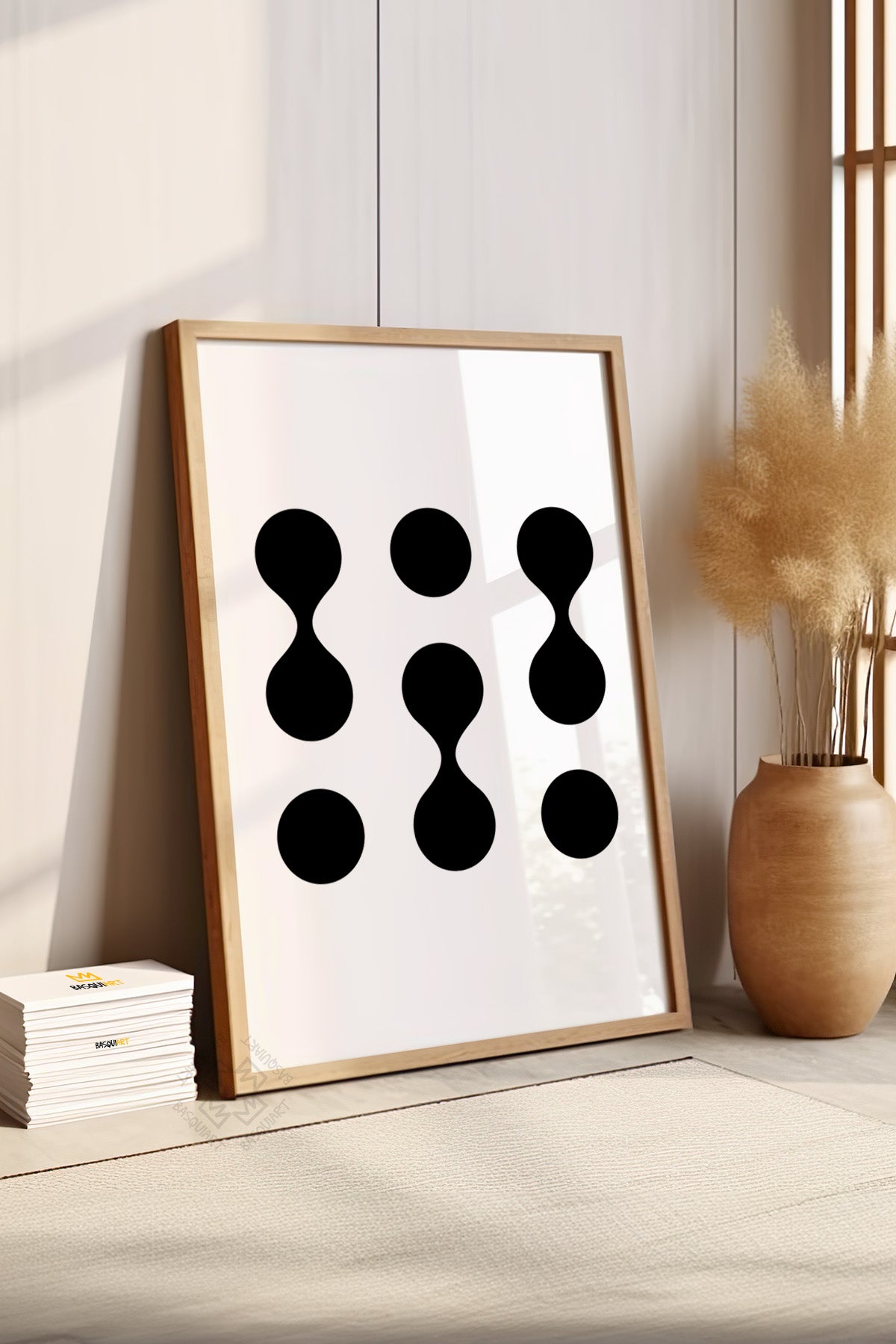 Bauhaus Serisi Ahşap Çerçeveli Poster, Tablo No:47