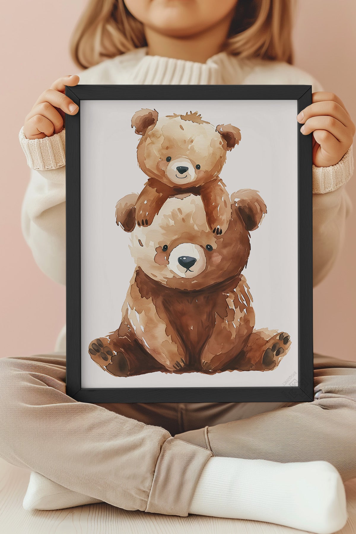 Çocuk Odası, Bebek Odası Siyah Çerçeveli Poster, Tablo No:71