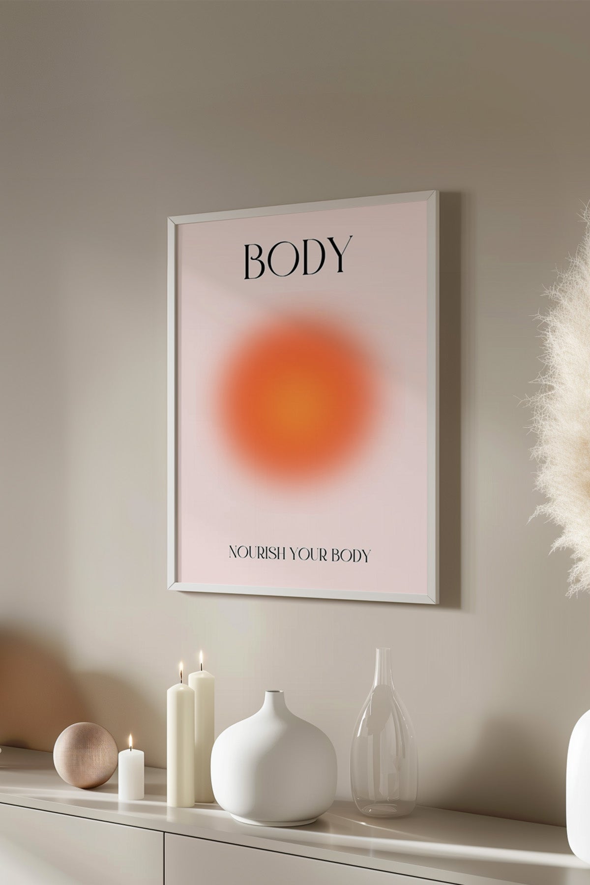 Aura Serisi Beyaz Çerçeveli Poster, Tablo No:160