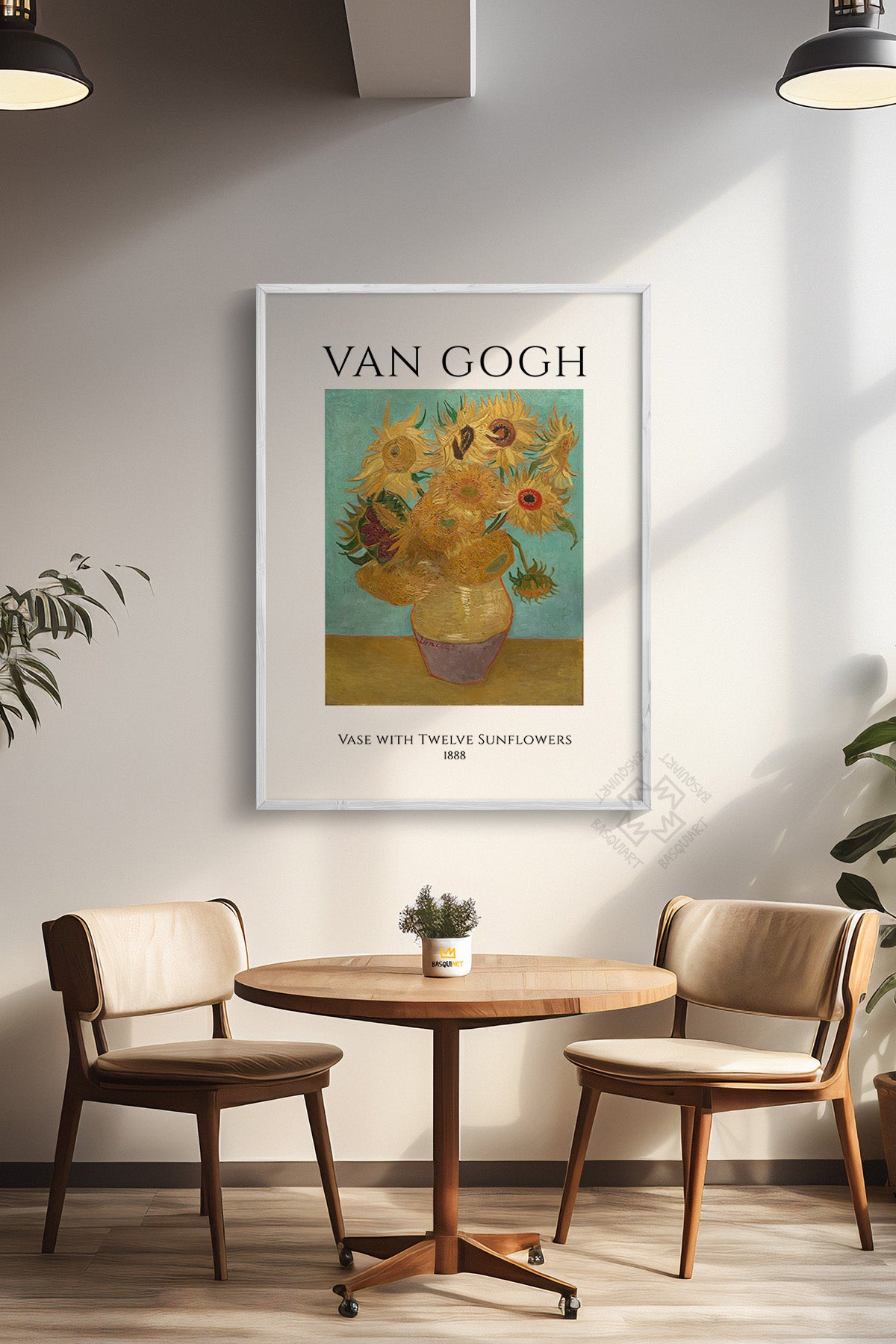 Vincent Van Gogh Serisi Beyaz Çerçeveli Poster, Tablo Duvar Dekoru No:17