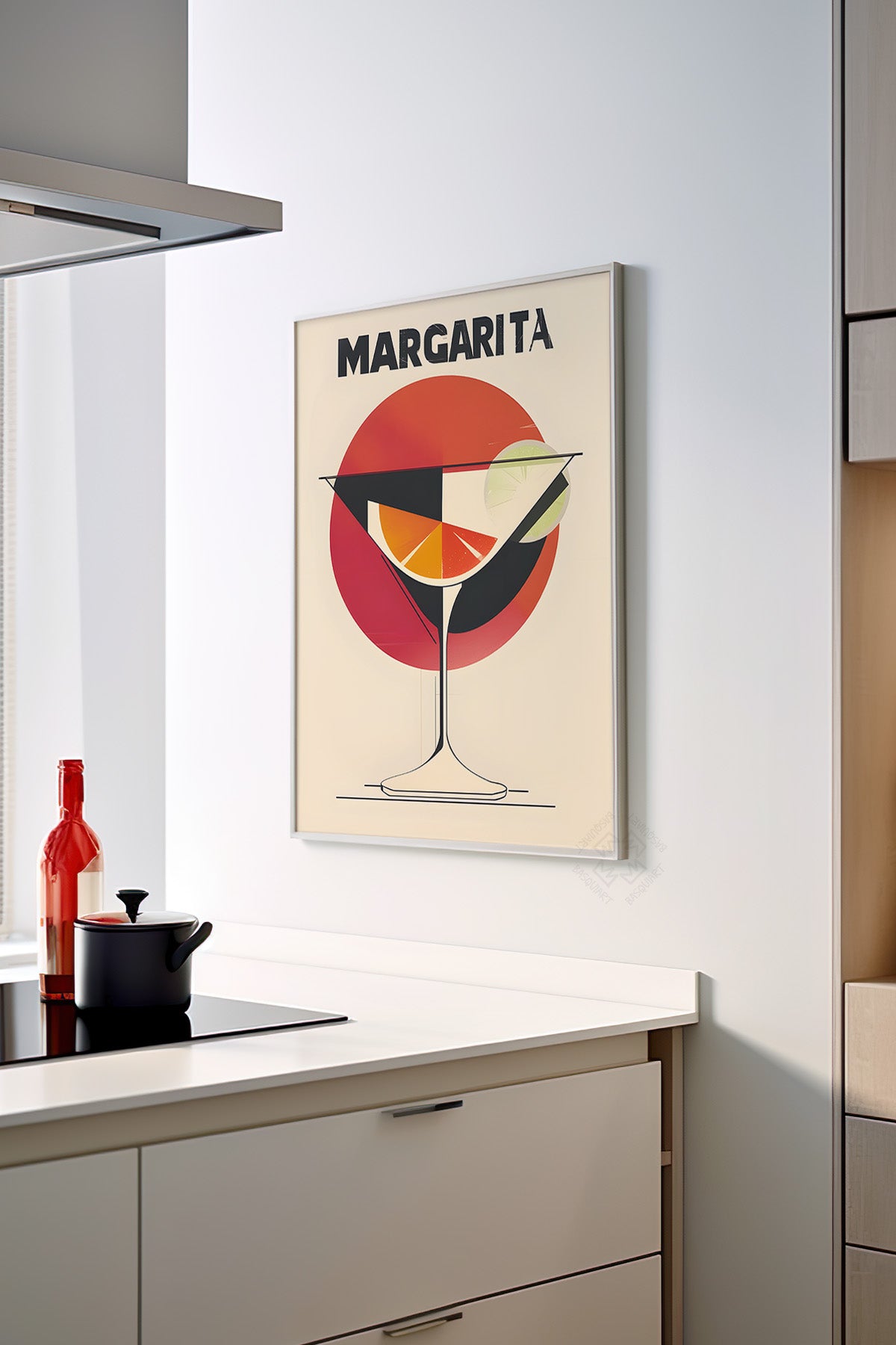 Kokteyl Serisi Beyaz Çerçeveli Poster, Tablo, Cafe, Restoran, Mutfak Duvar Dekoru No:41